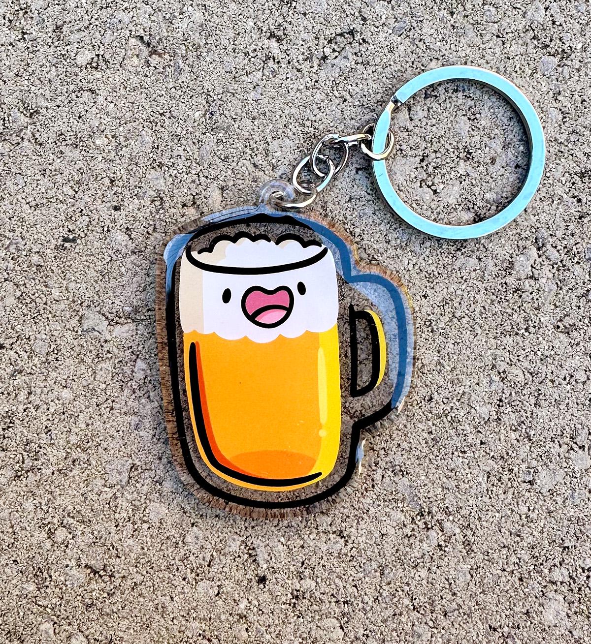 Beer Mug Keychain
