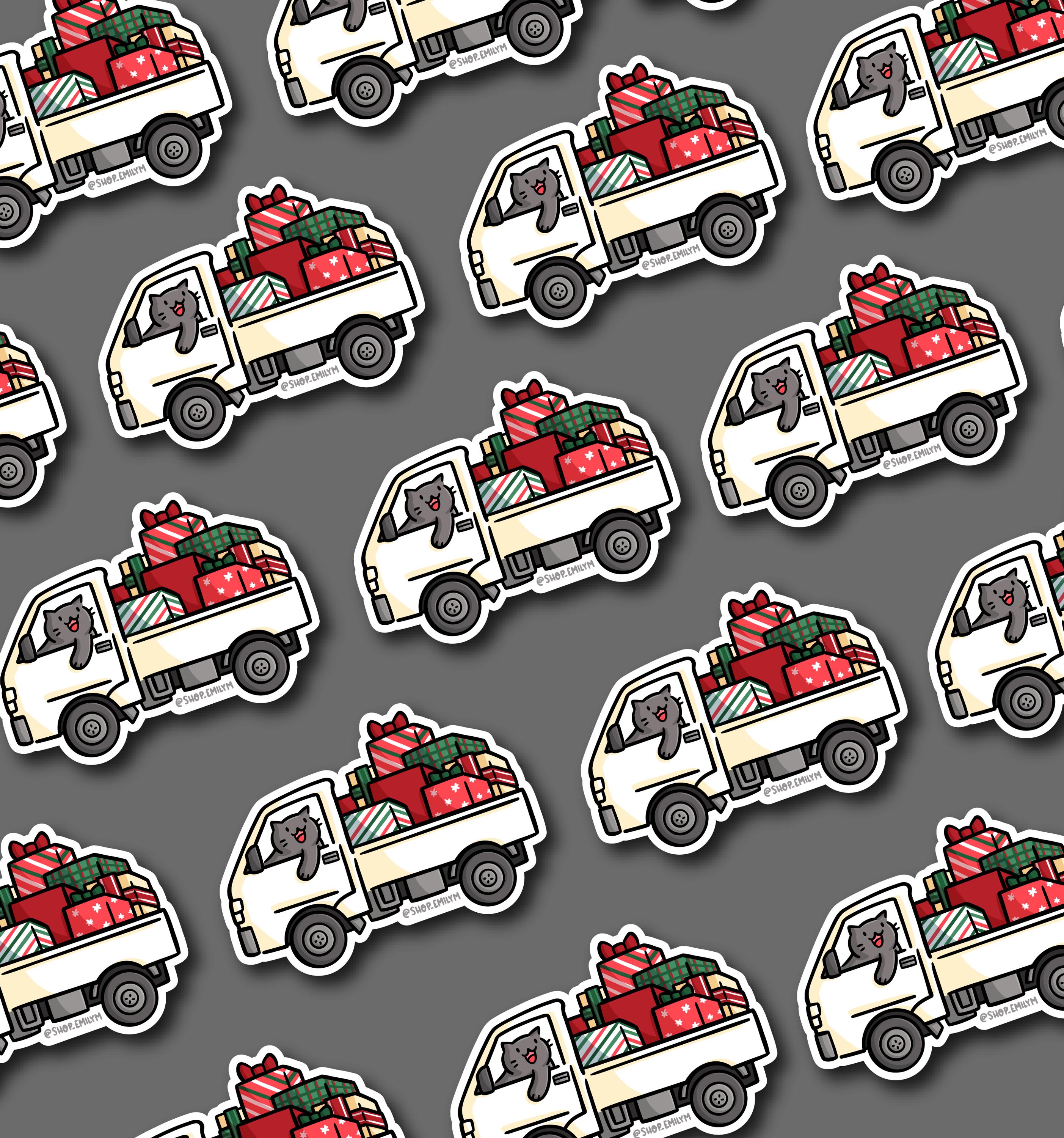 Christmas Truck Magnet
