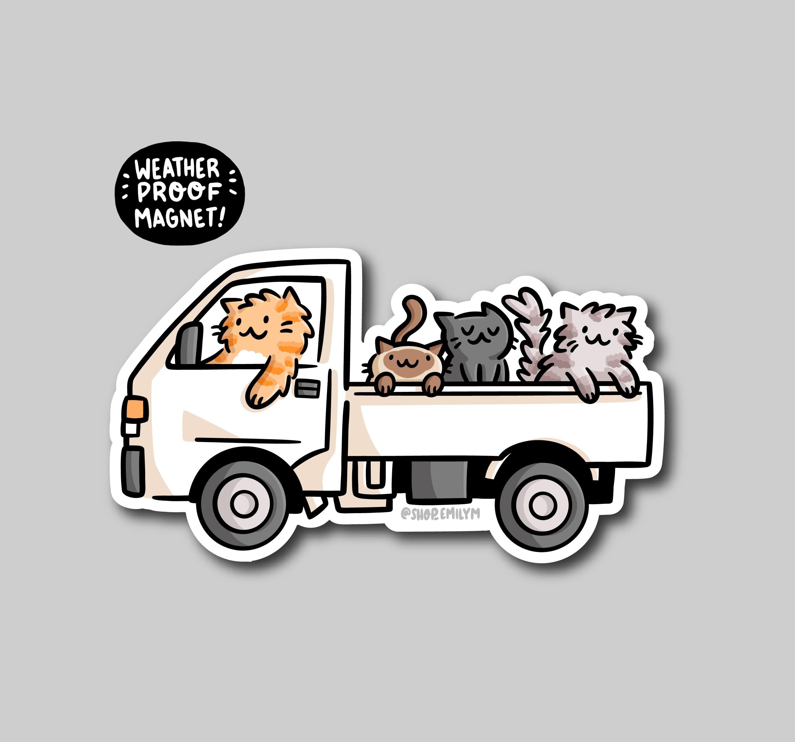 Kei Truck Cats Magnet