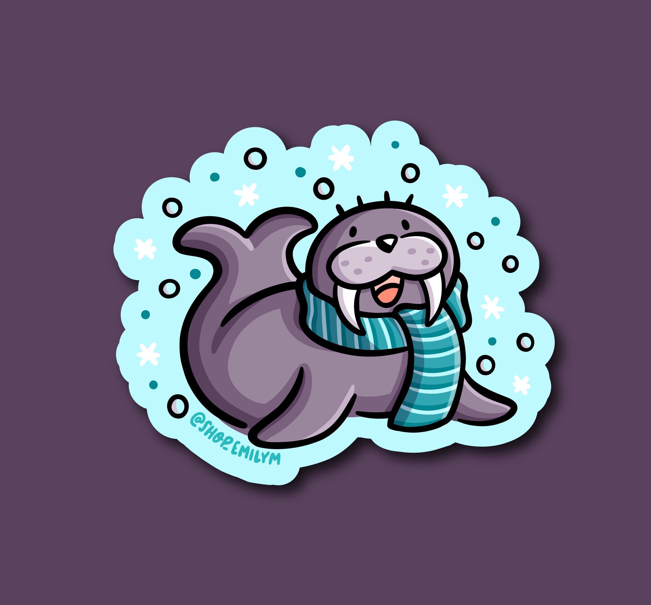 Snow Walrus Magnet