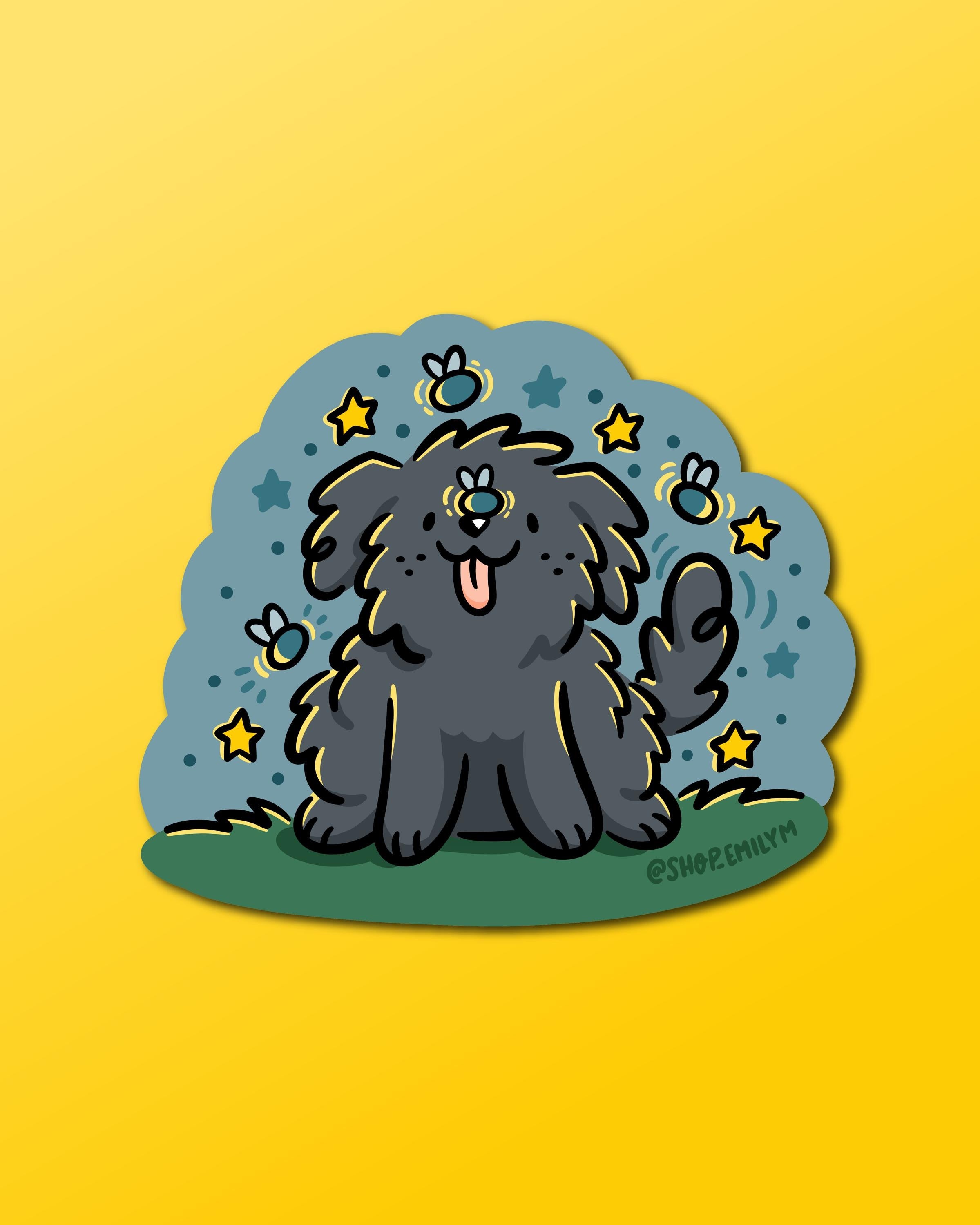 Lightning Bug Dog Magnet