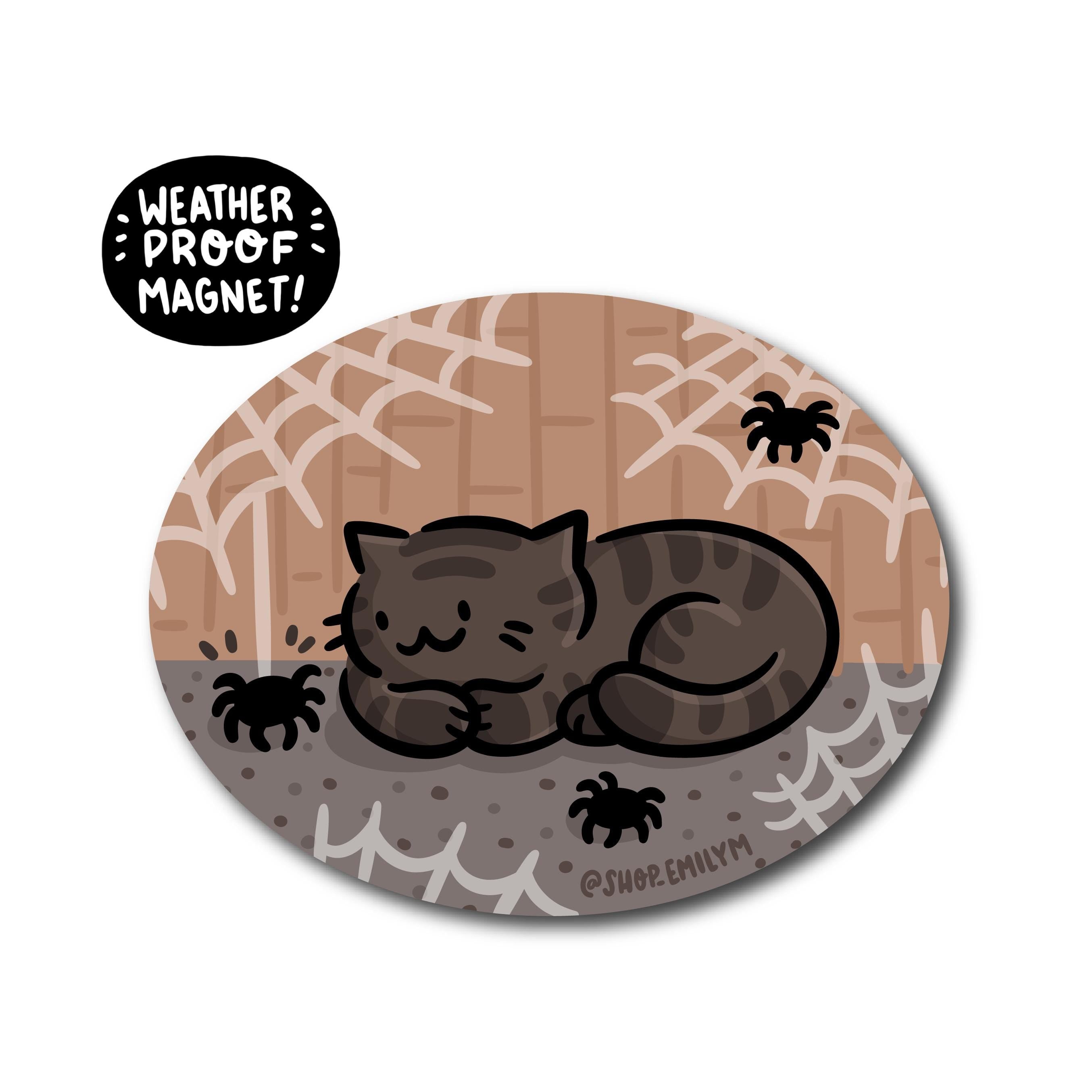 Spiderweb Cat Magnet