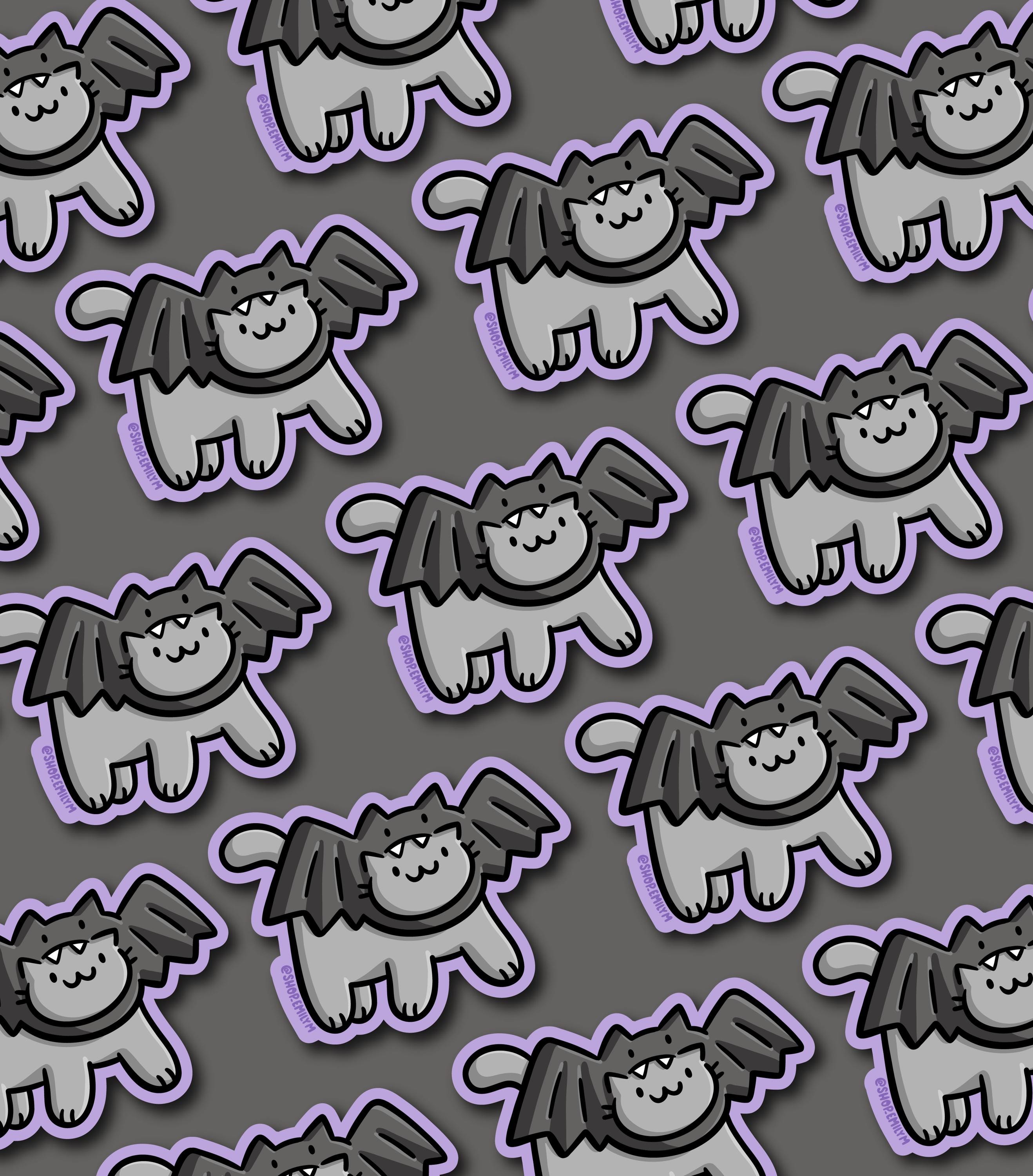 Bat Costume Cat Sticker