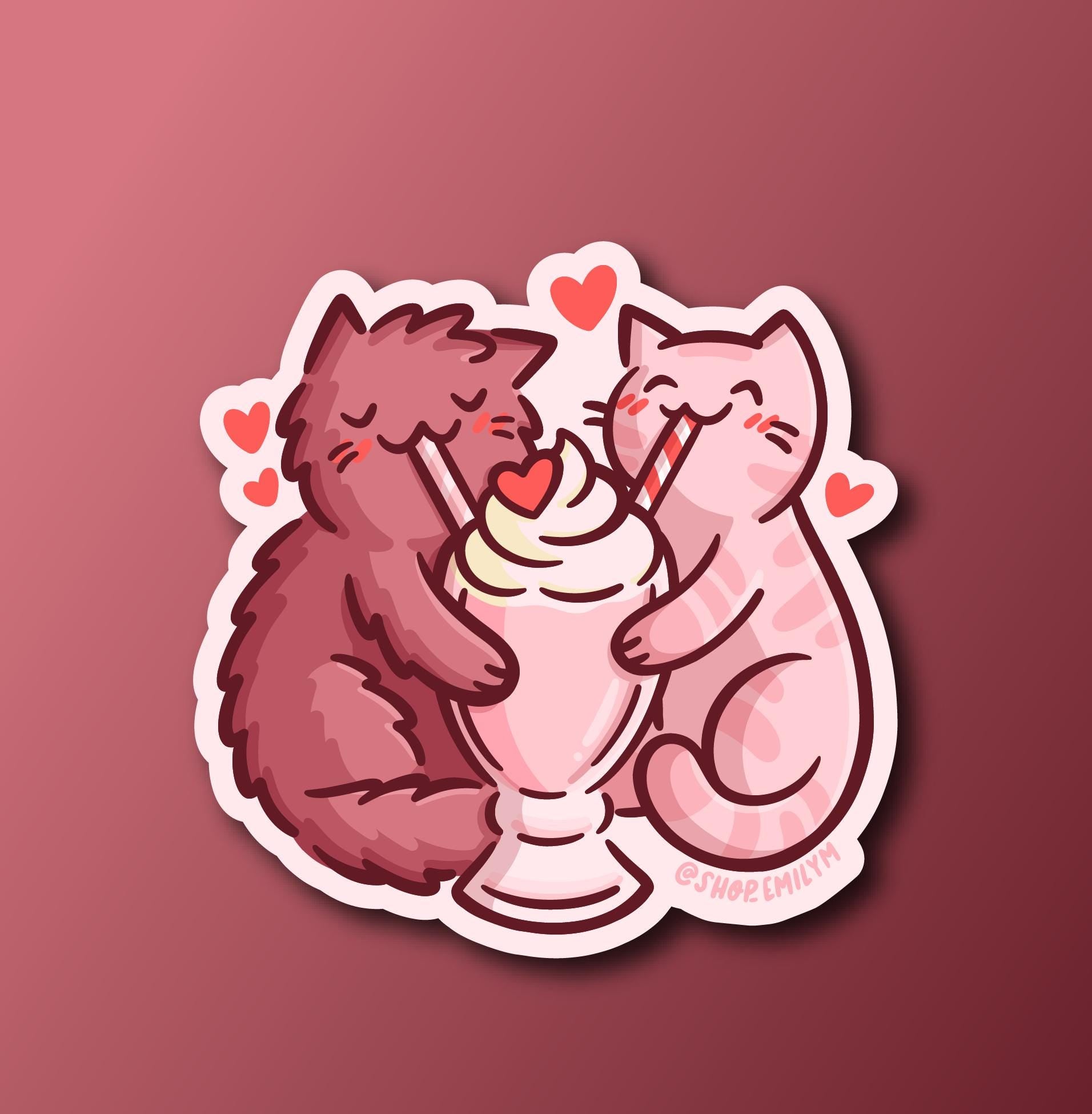 Milkshake Cats Sticker