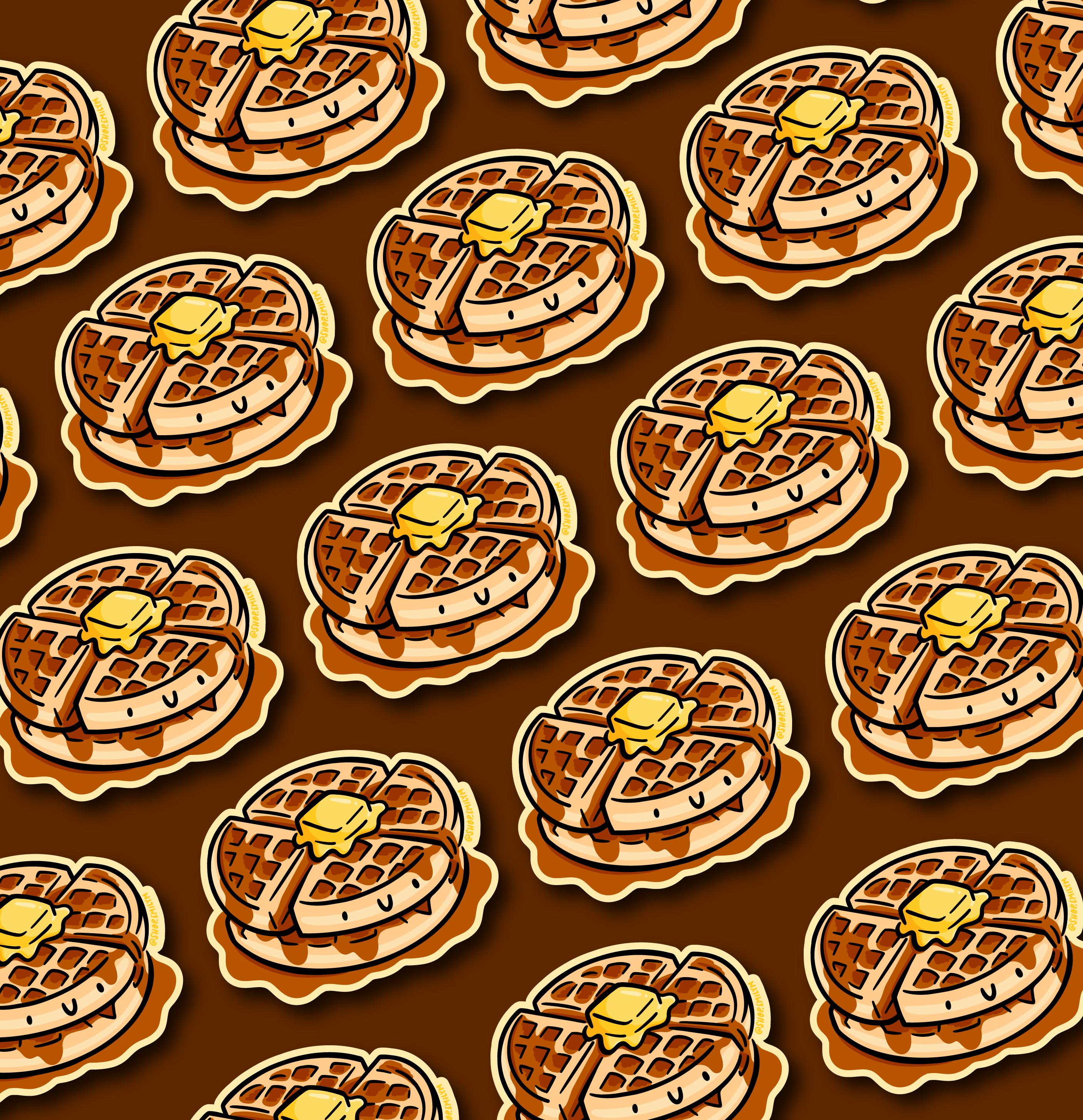 Waffles Sticker