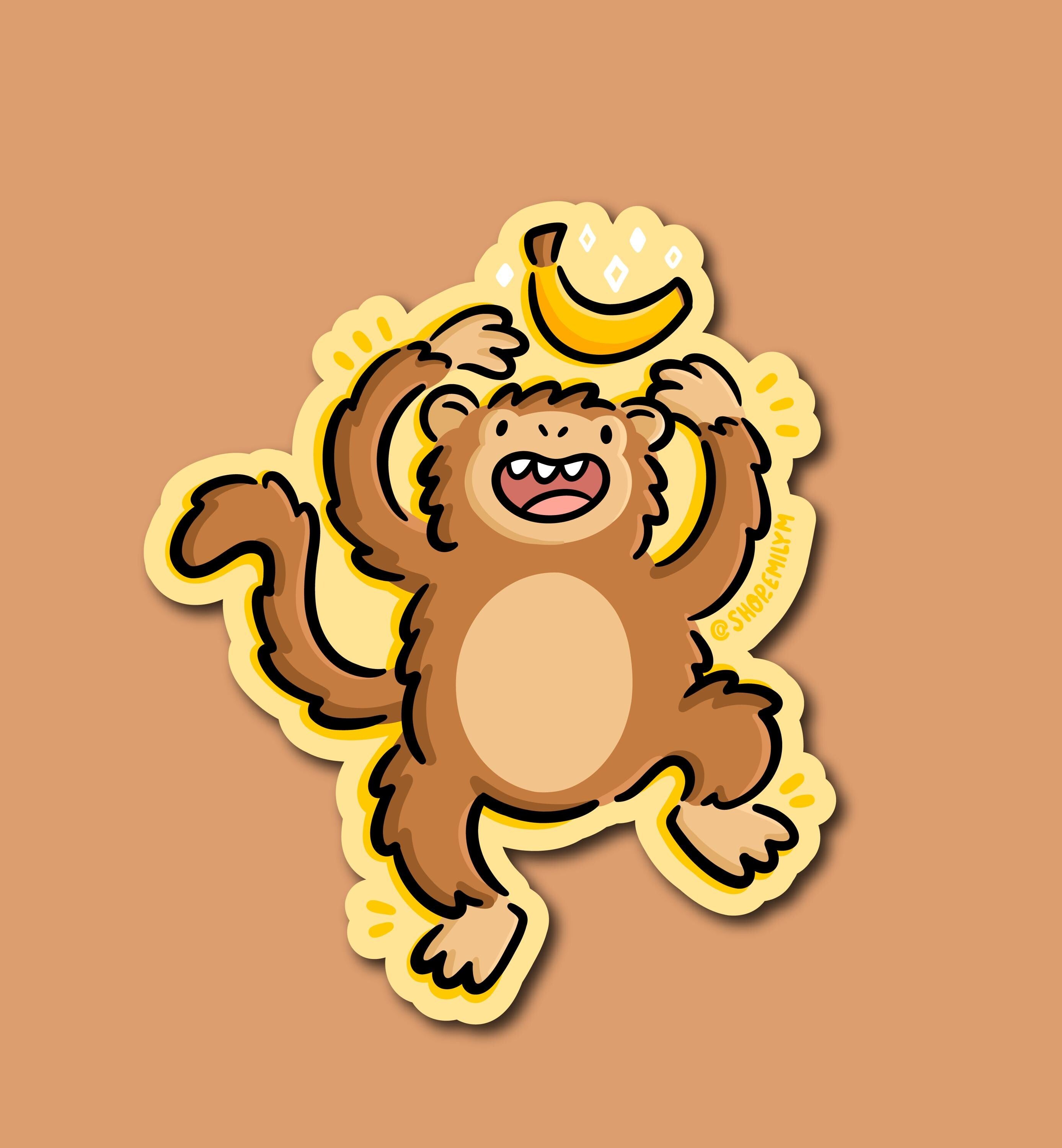 Banana Monkey Magnet