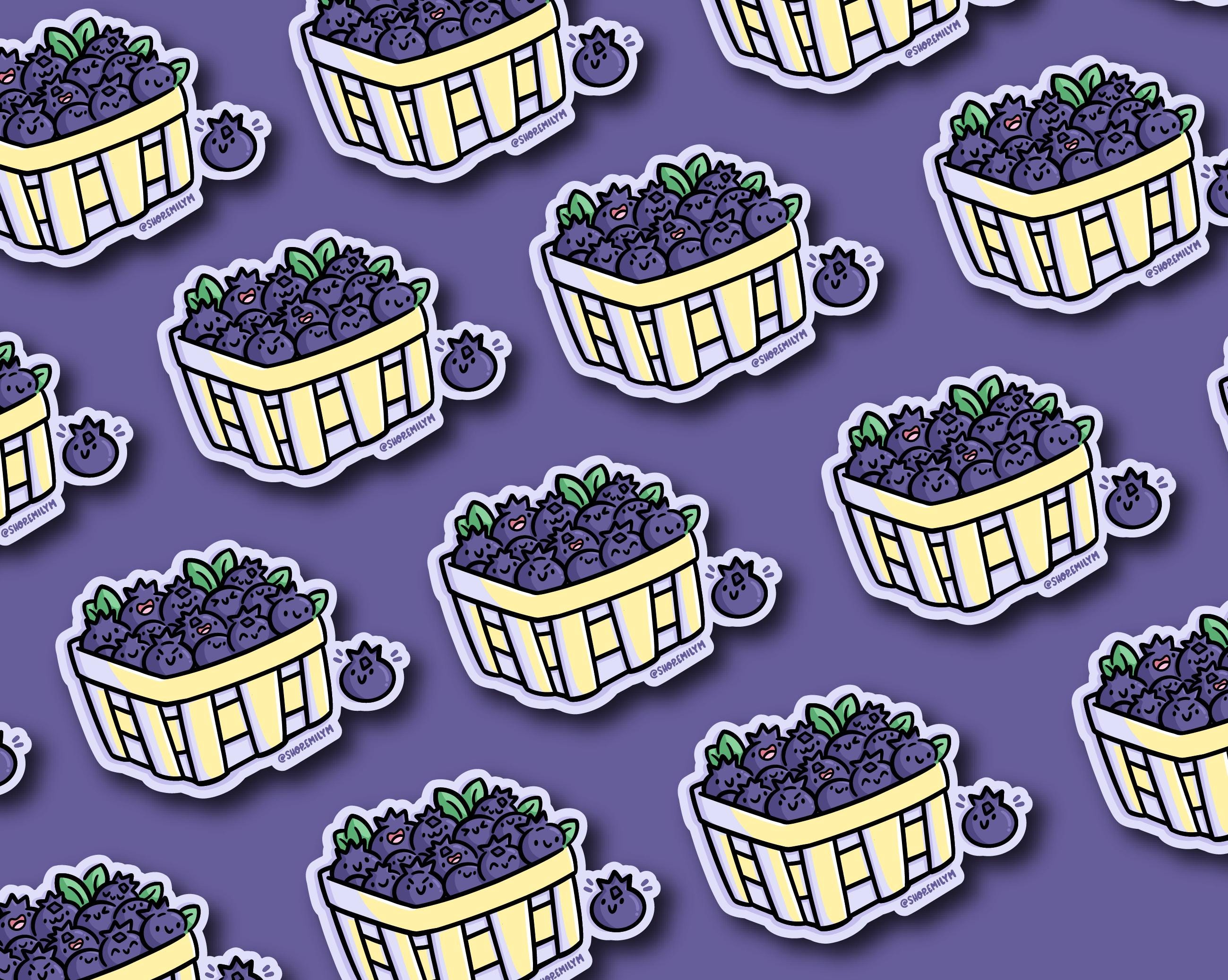 Blueberry Basket Sticker