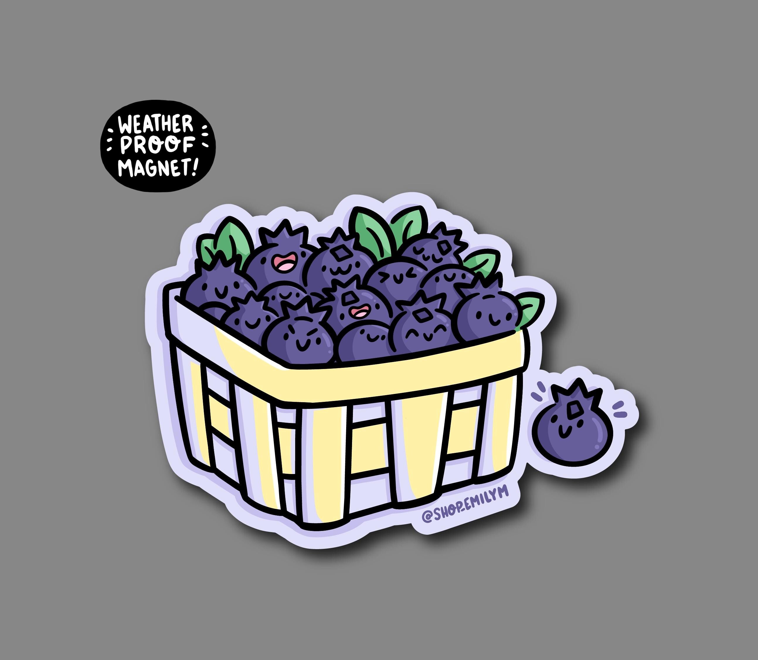 Blueberry Basket Magnet