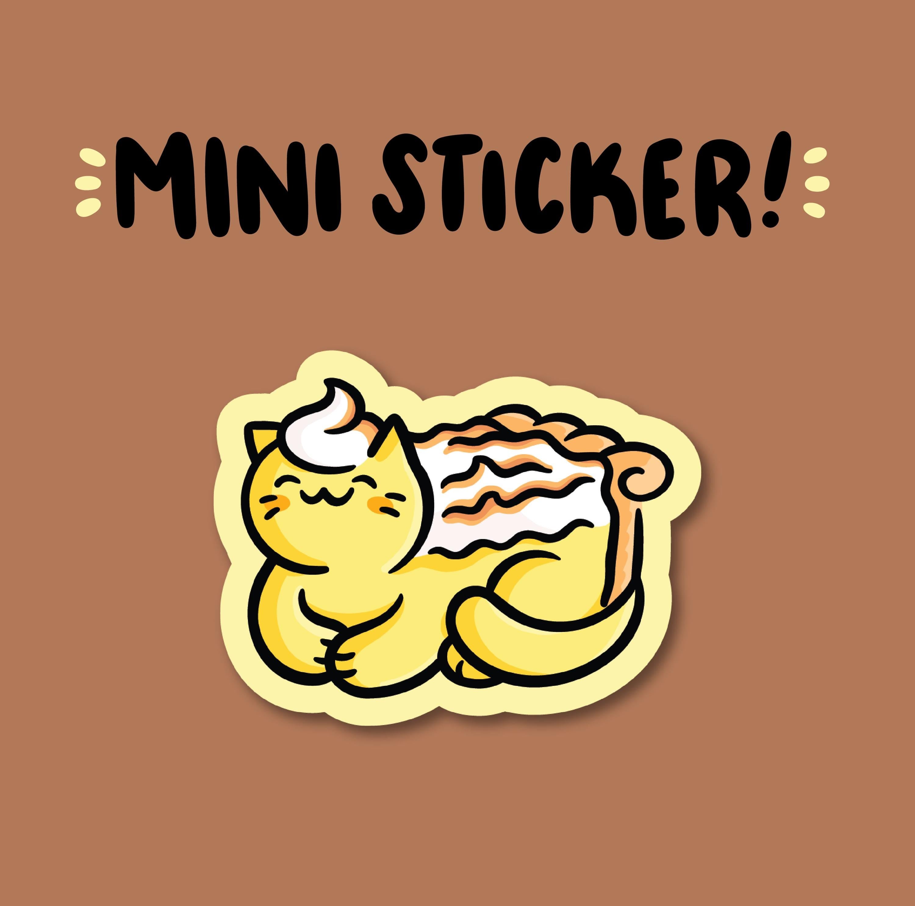 Lemon Meringue Pie Cat Mini Sticker