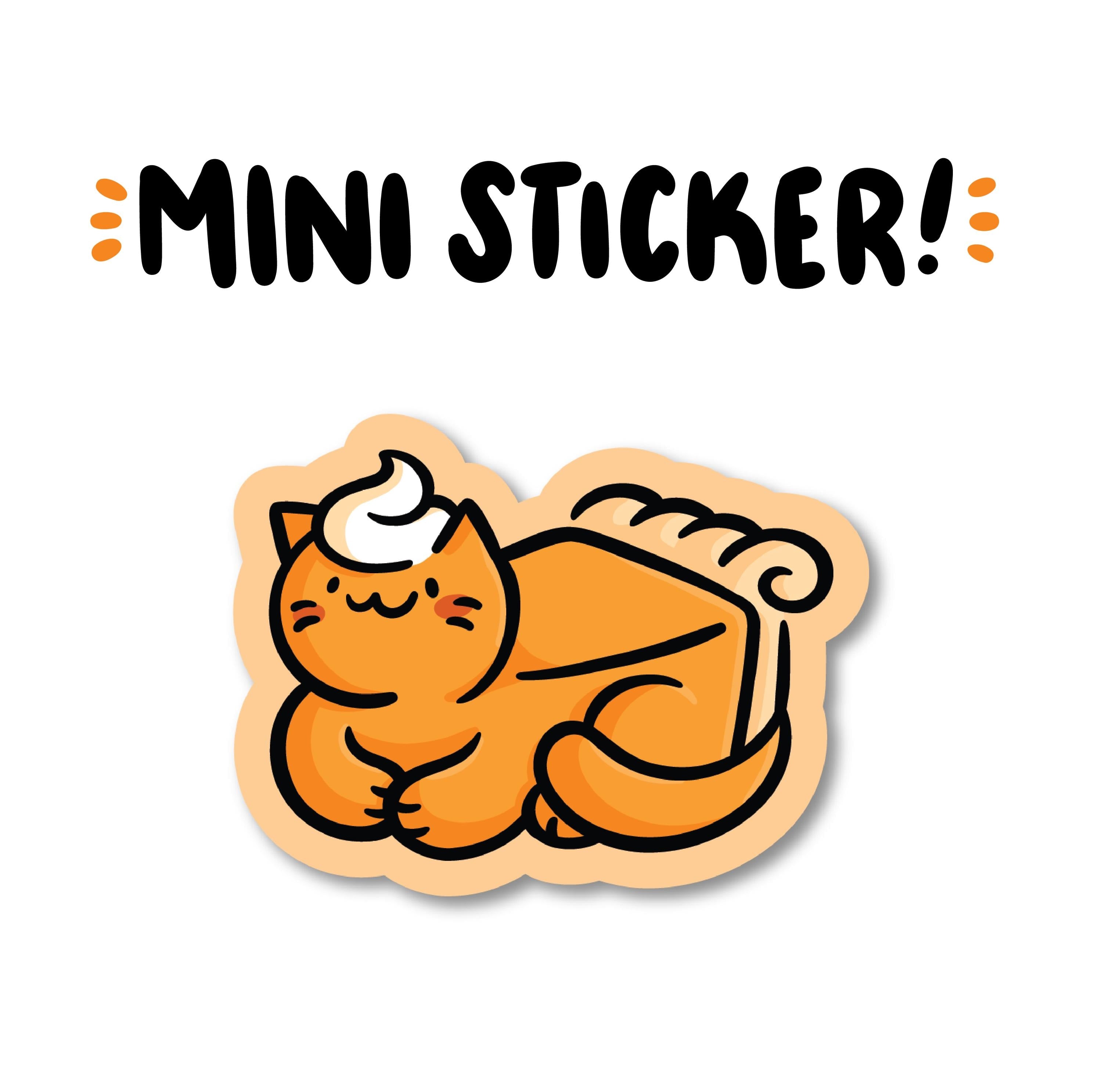 Pumpkin Pie Cat Mini Sticker