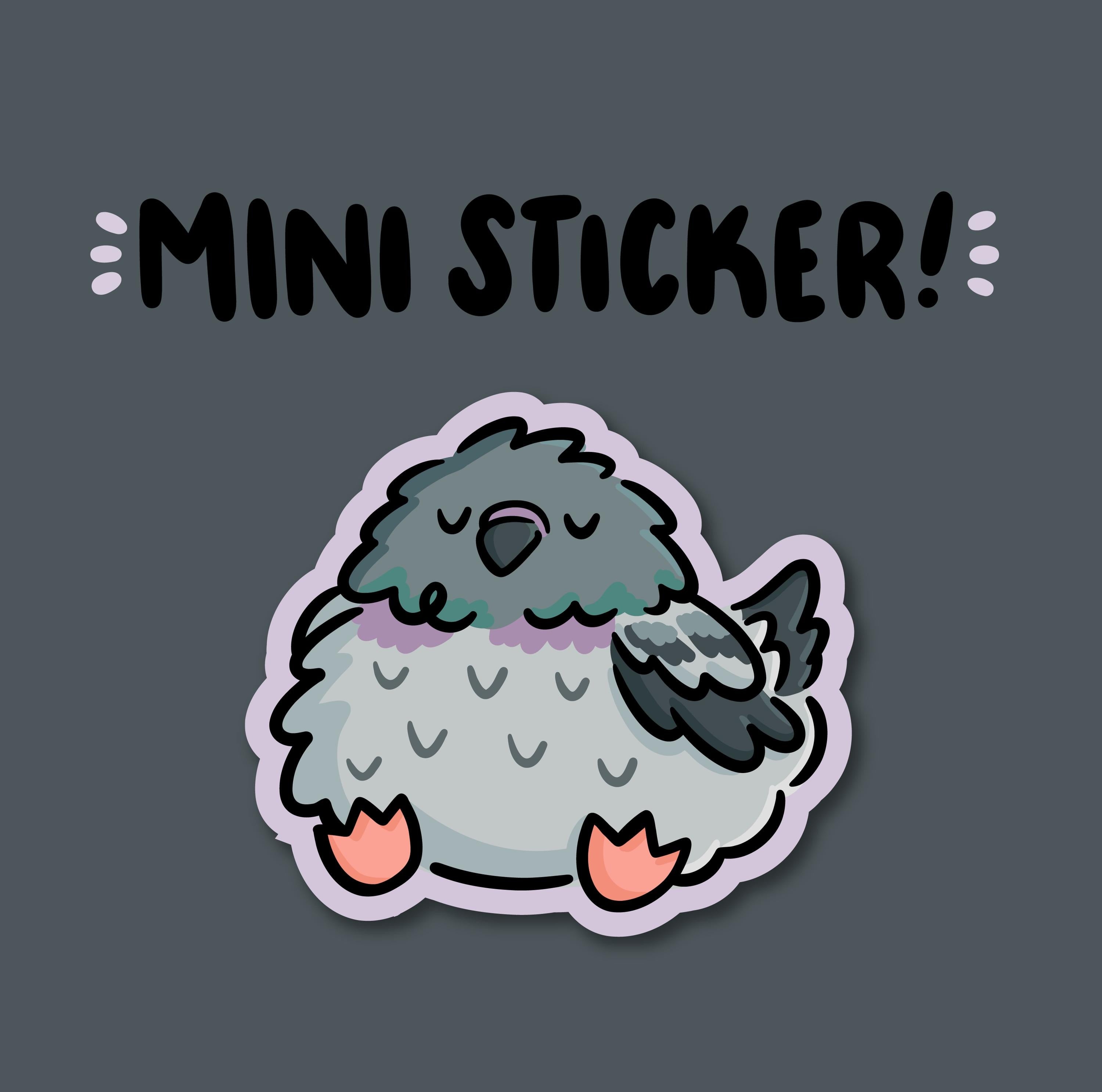 Sleepy Pigeon Mini Sticker