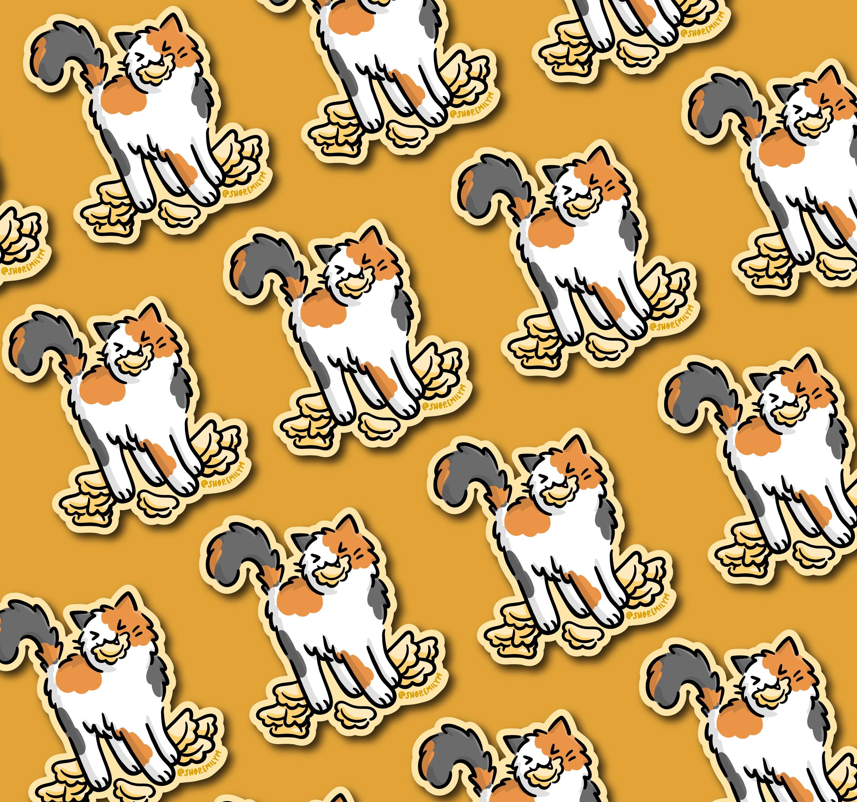 Pierogi Cat Sticker (Calico)