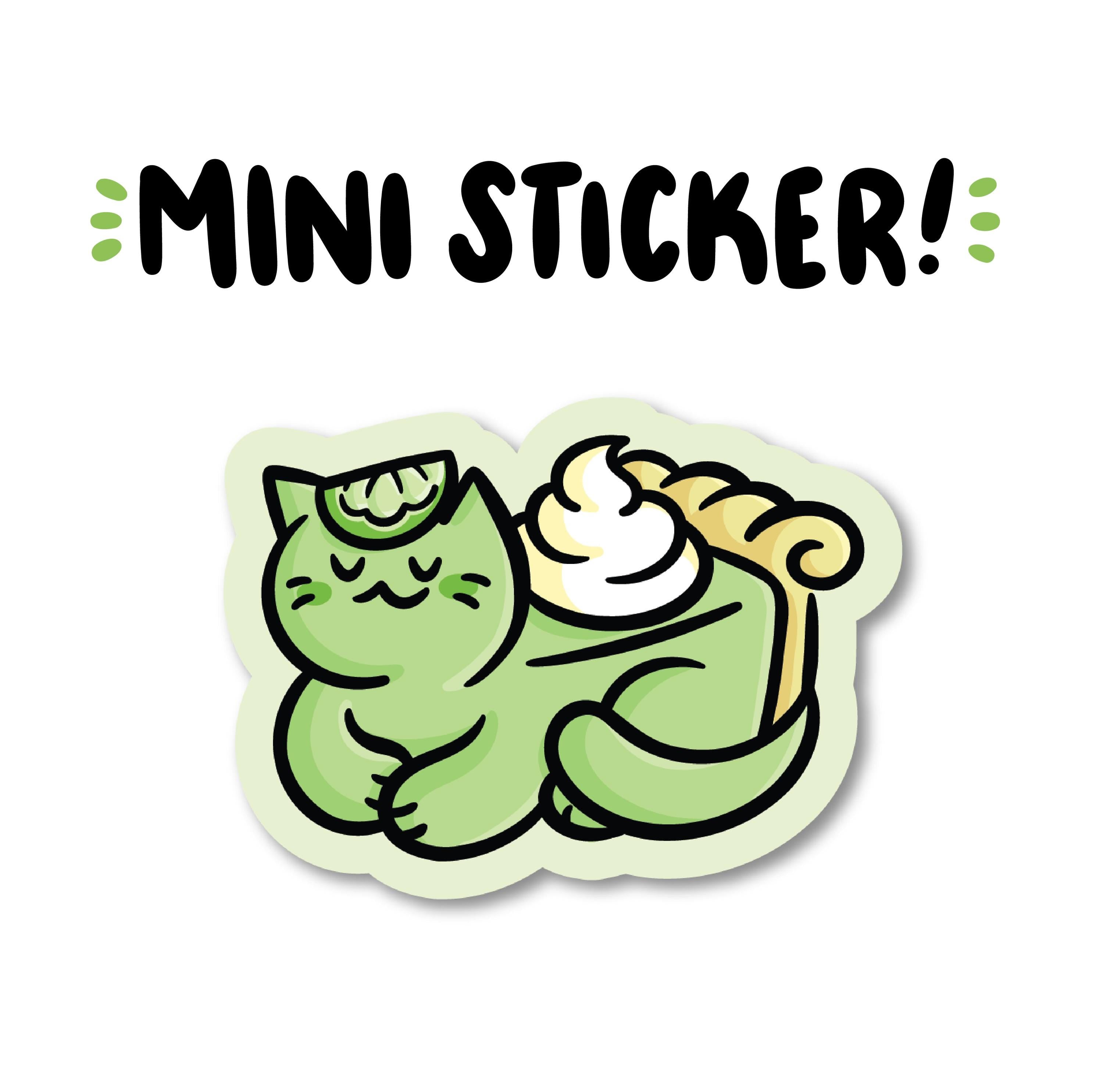 Key Lime Pie Cat Mini Sticker