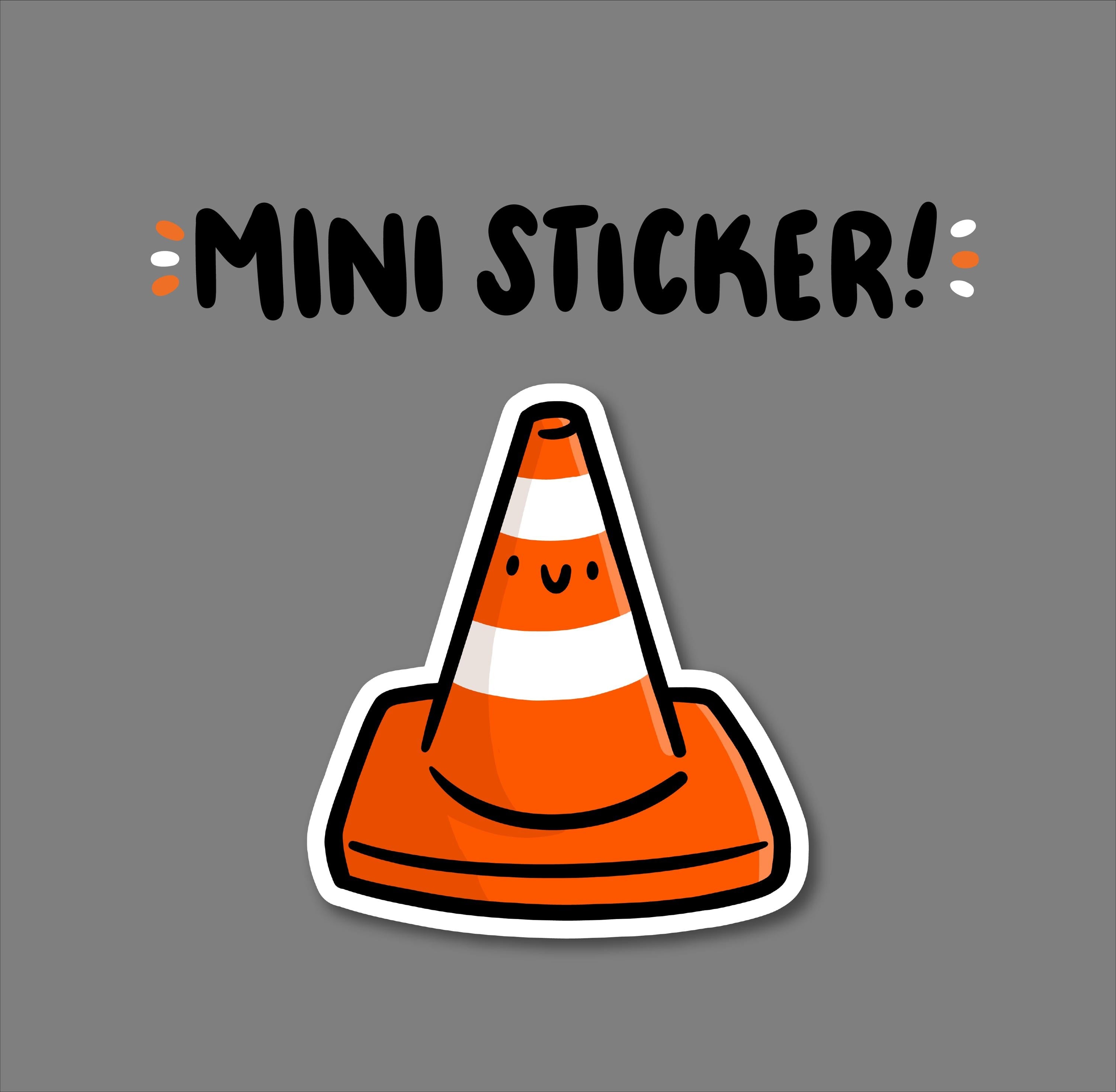 Traffic Cone Mini Sticker