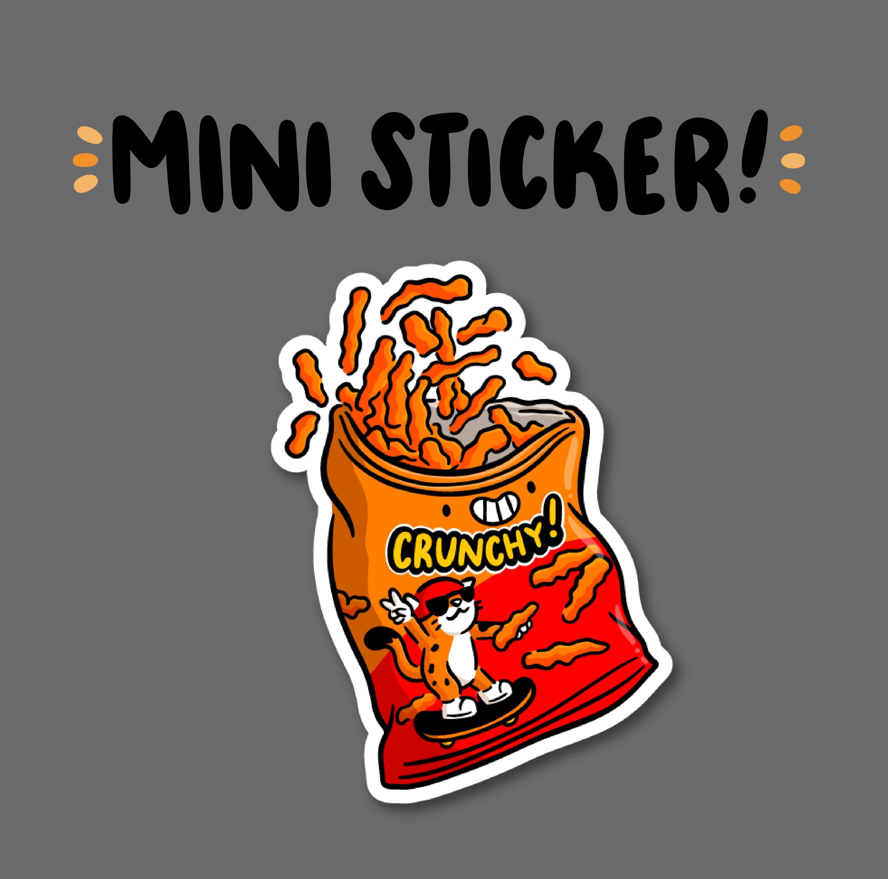 Crunchy Cheese Curls Mini Sticker