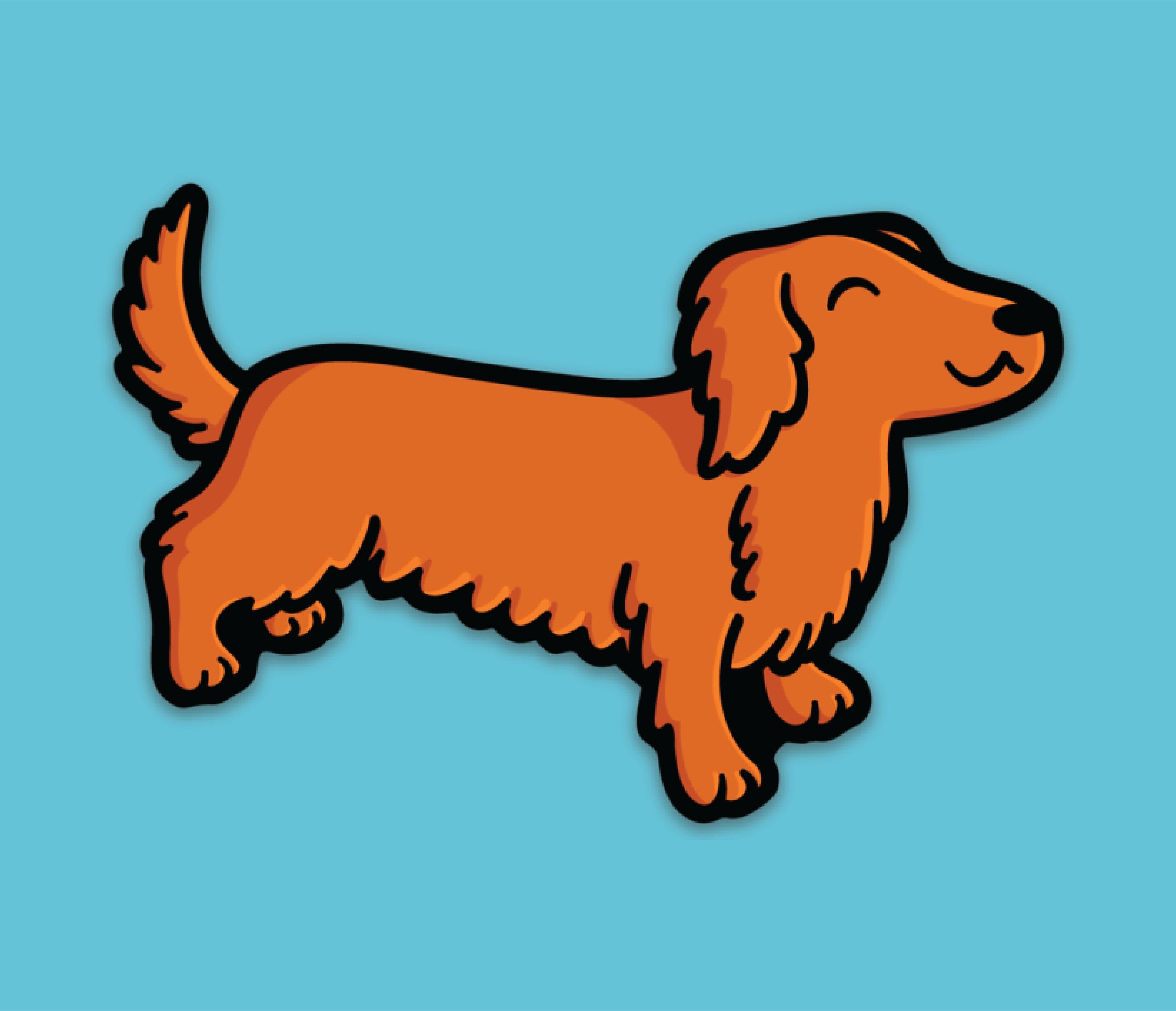 Dachshund Sticker - Long Haired (Discontinued!)