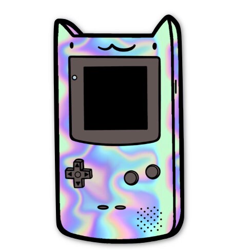 Video Game Cat Holographic Sticker