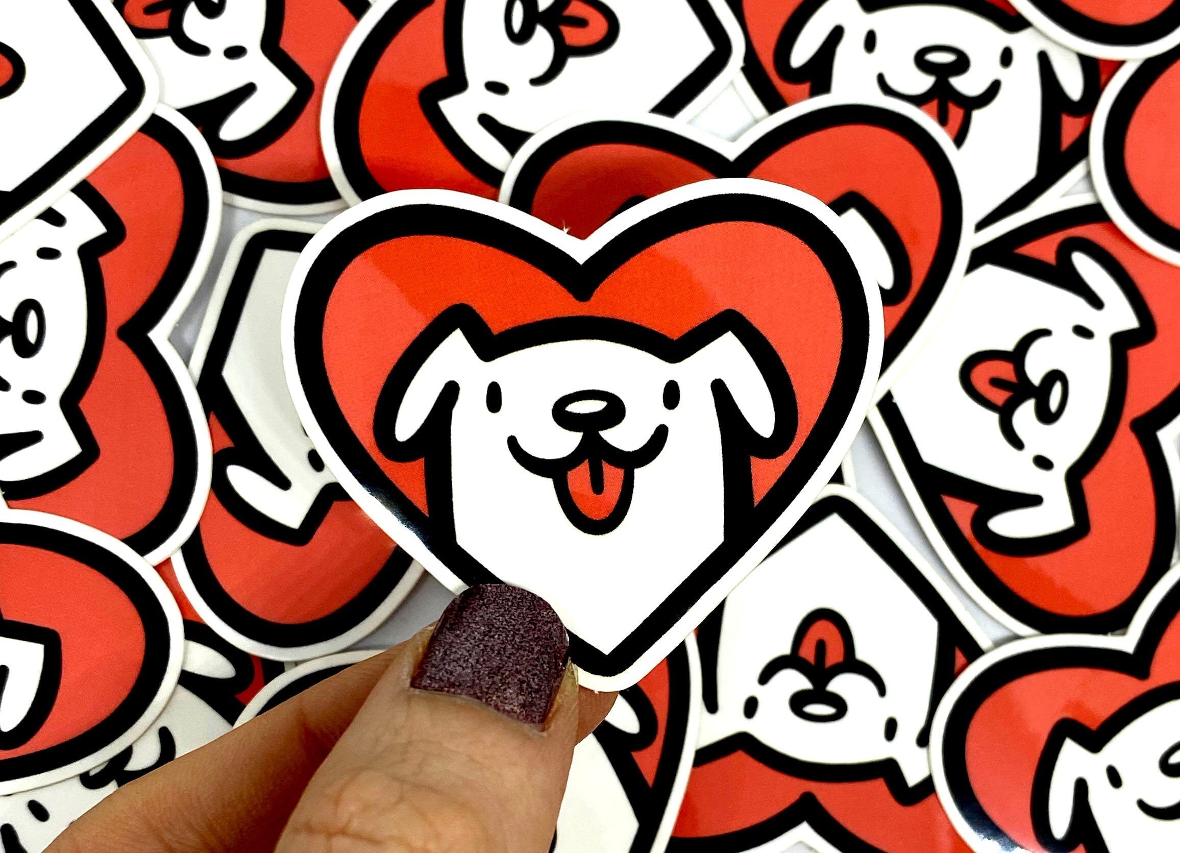 Dog Heart Mini Sticker
