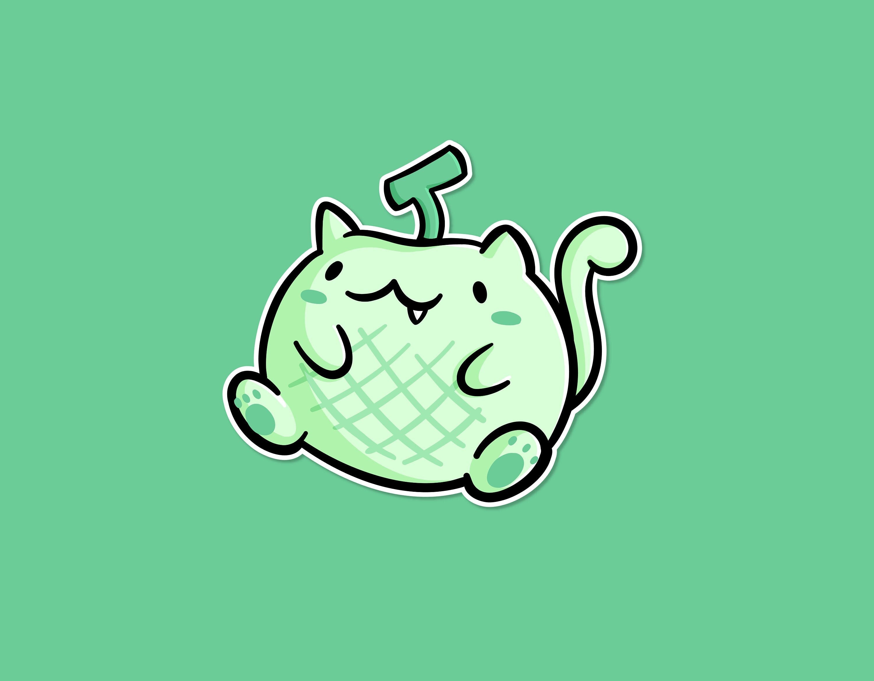Melon Cat Sticker