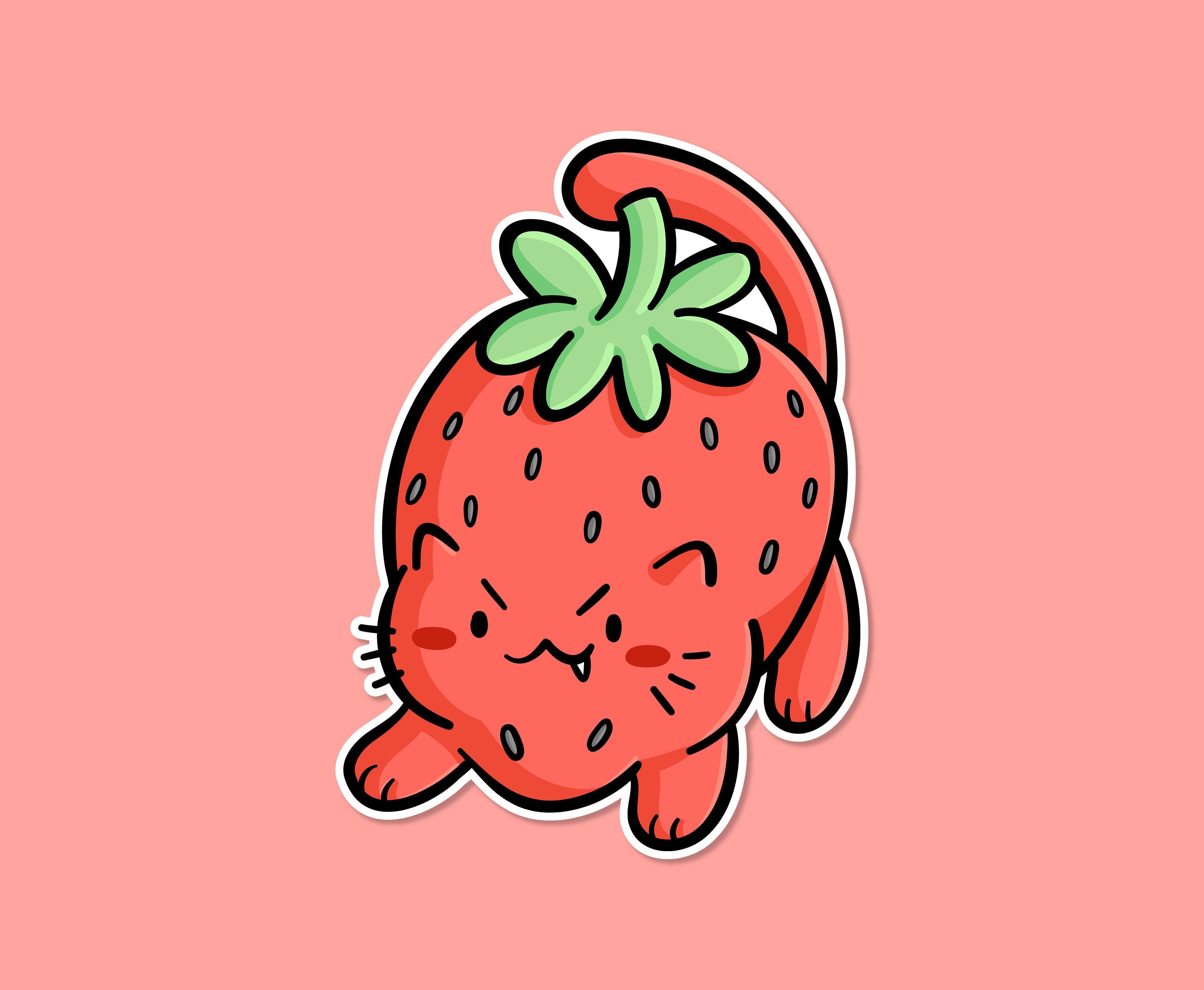 Strawberry Cat Sticker