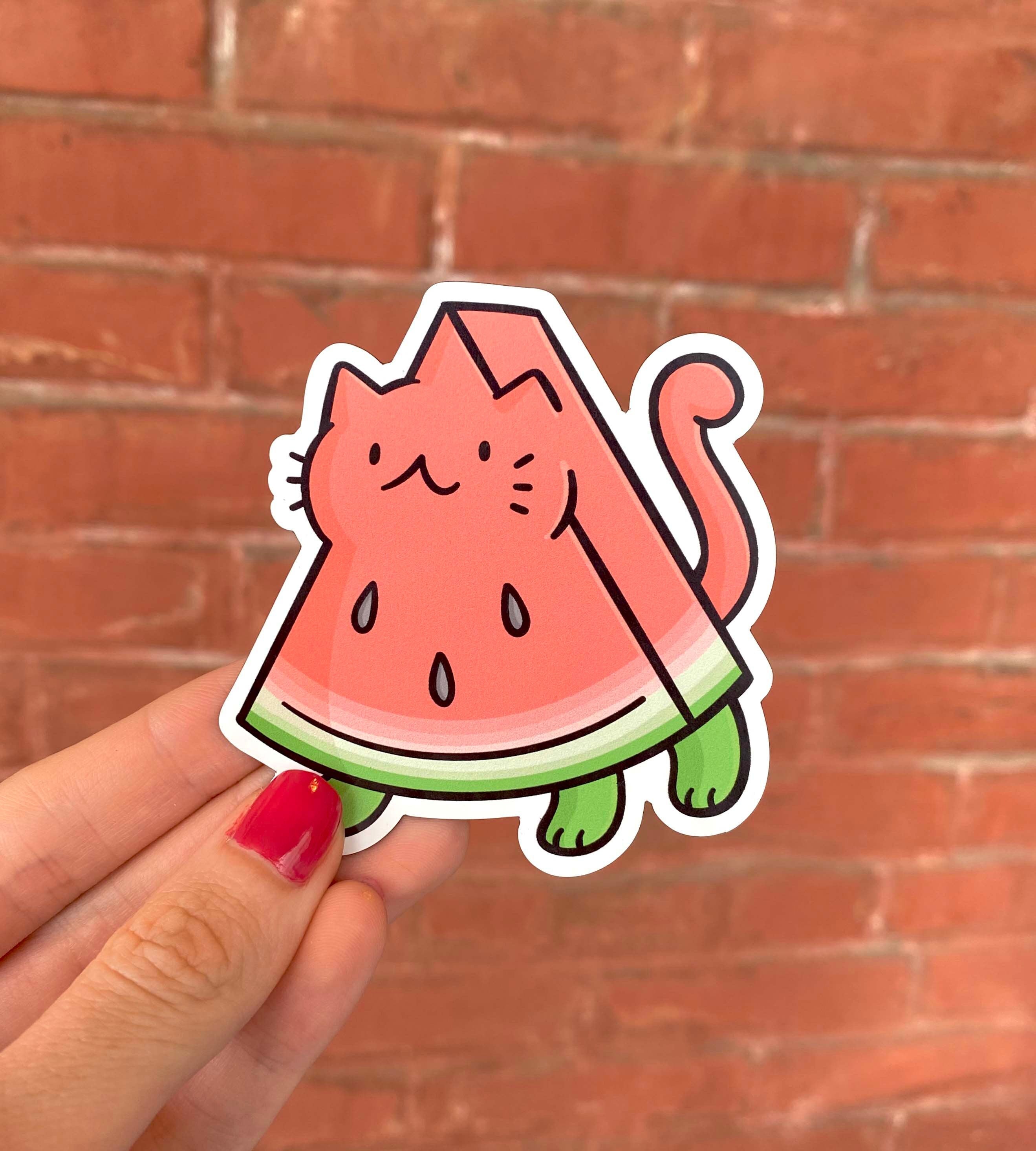 Watermelon Cat Magnet