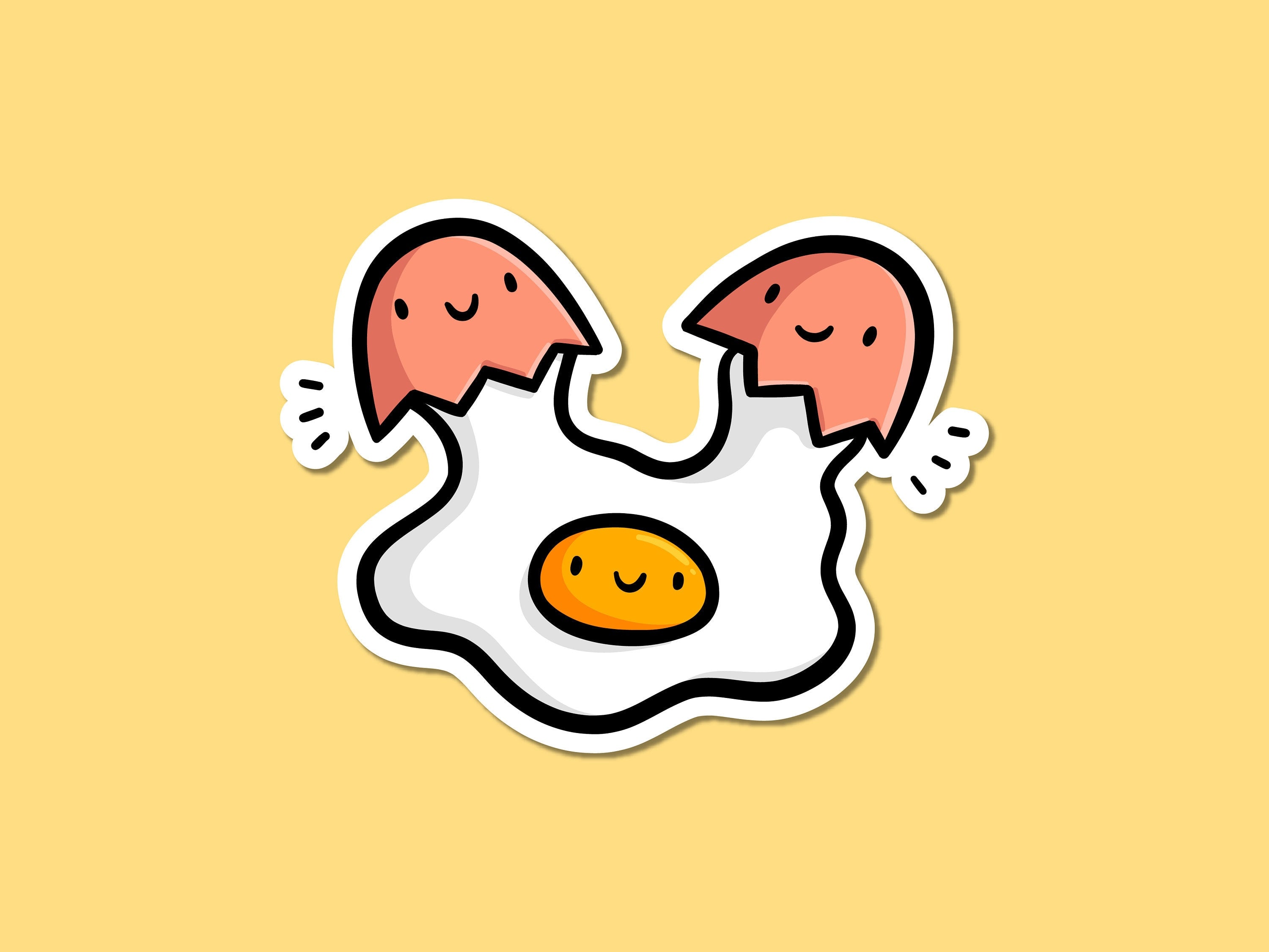 Cracked Eggs Sticker