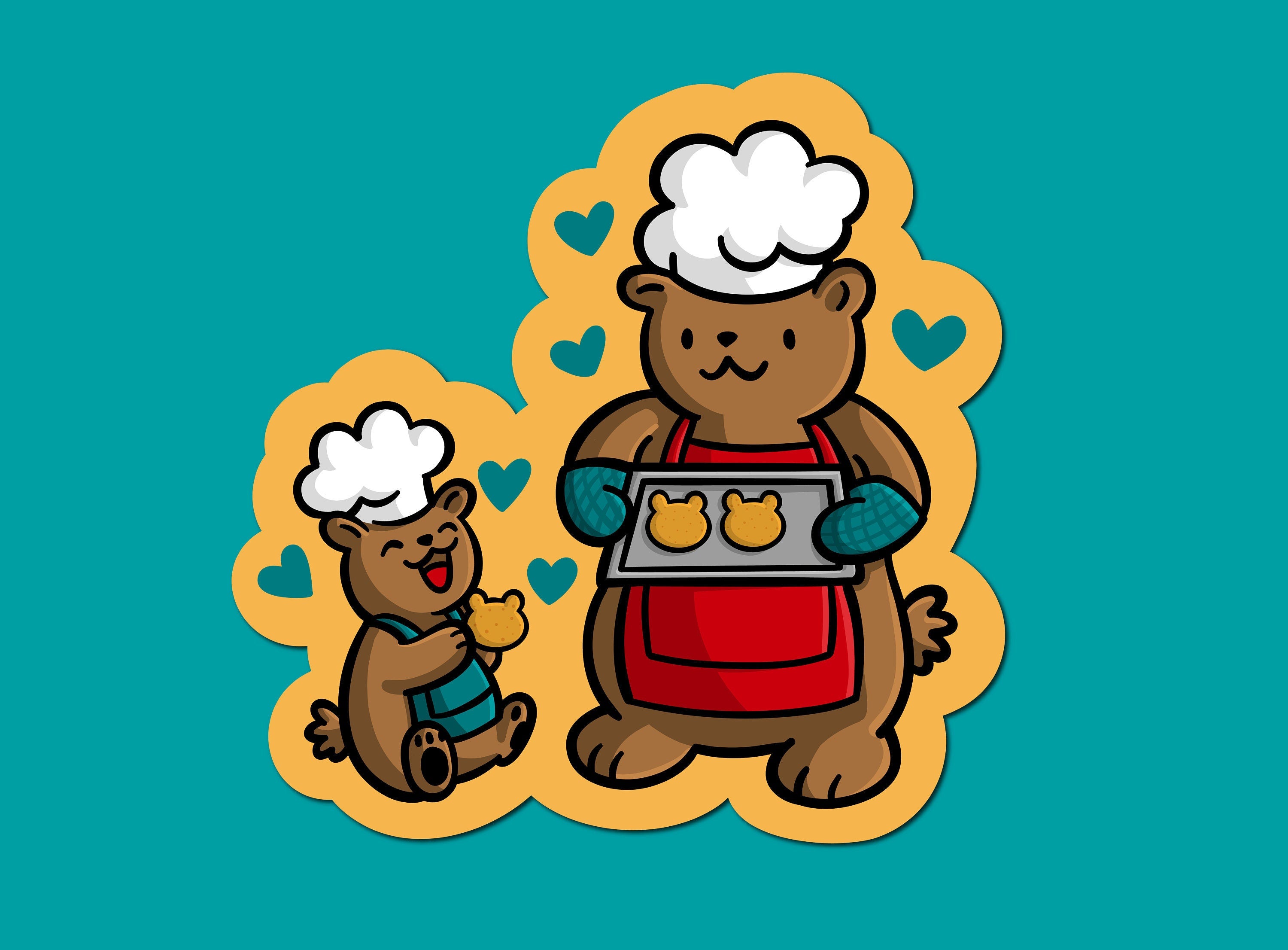 Baking Bears Sticker