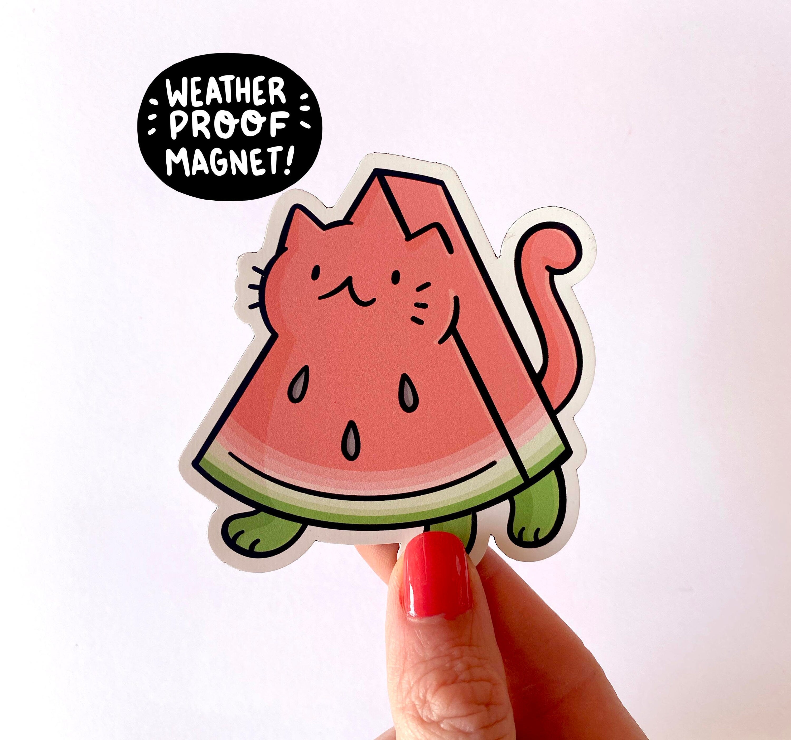 Watermelon Cat Magnet