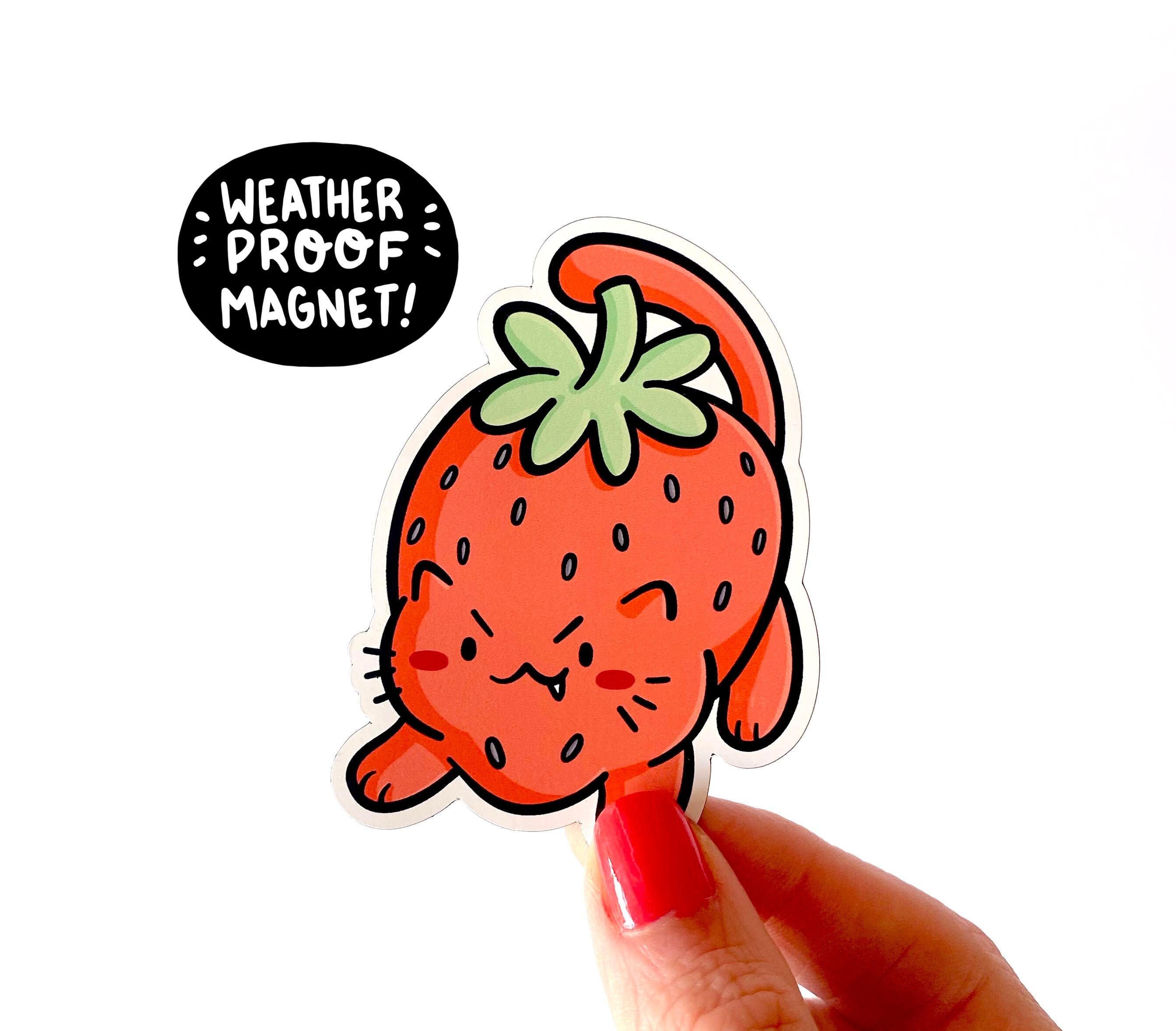 Strawberry Cat Magnet