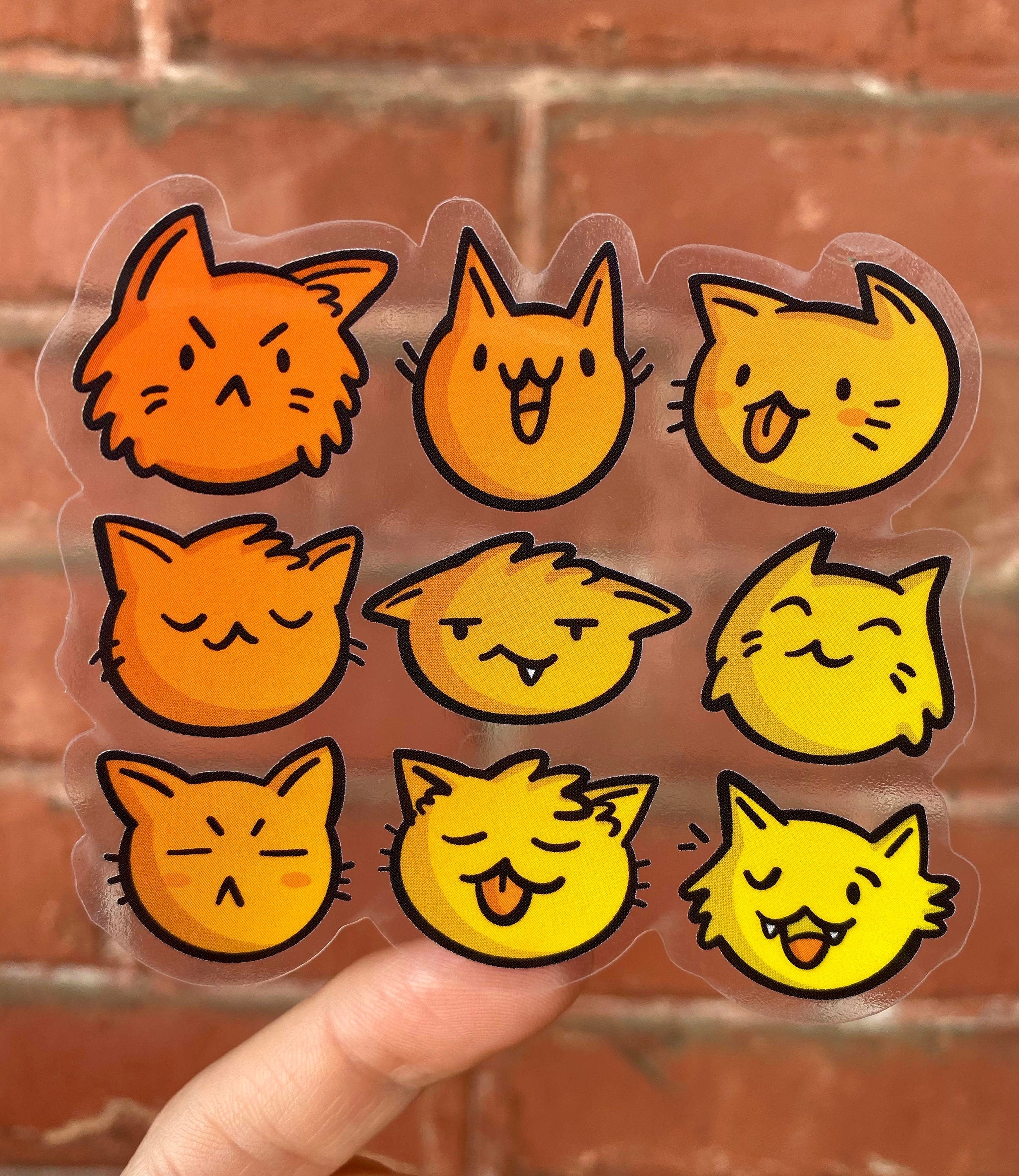 9 Lives Cats Clear Sticker