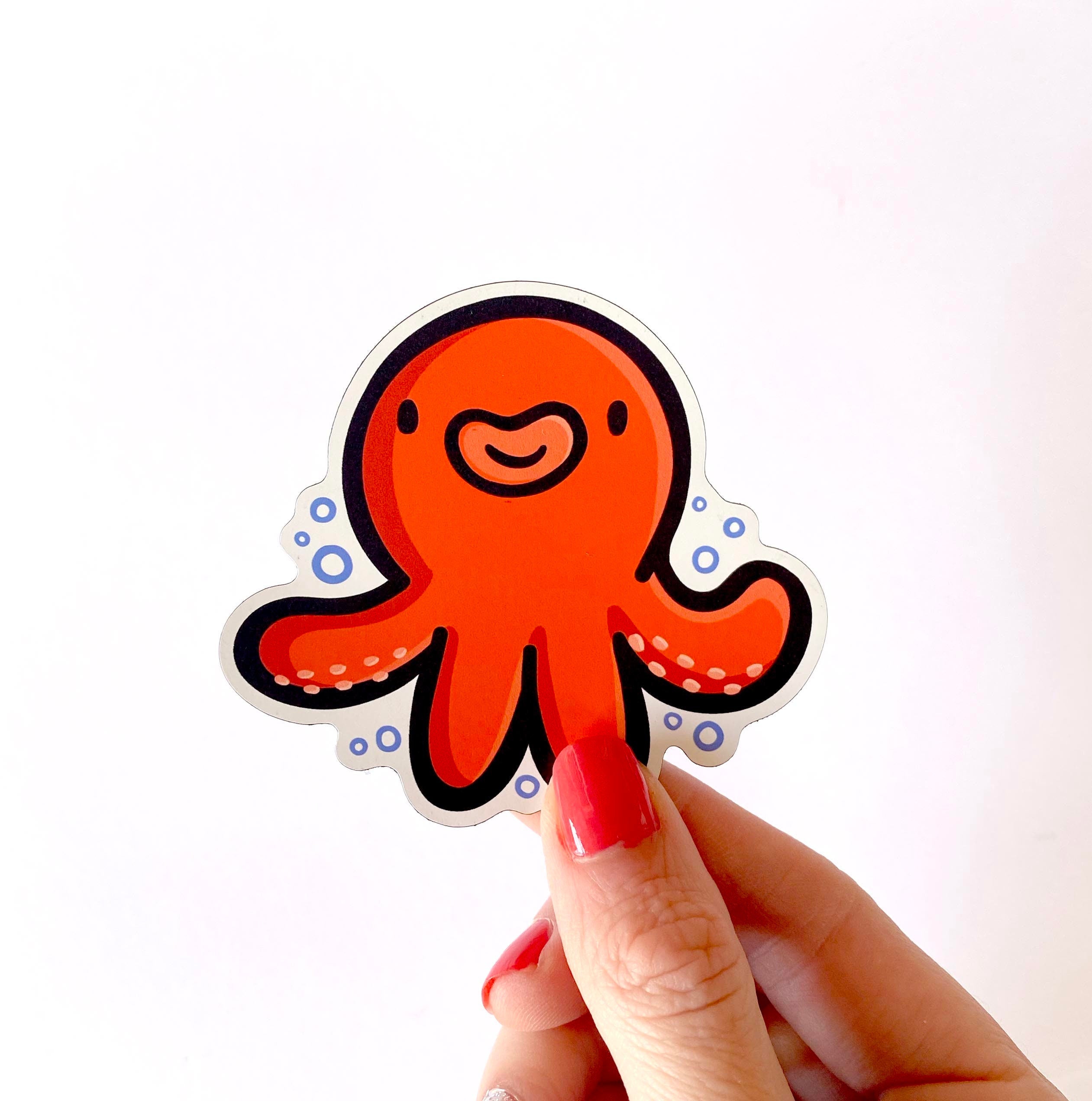 Red Octopus Magnet