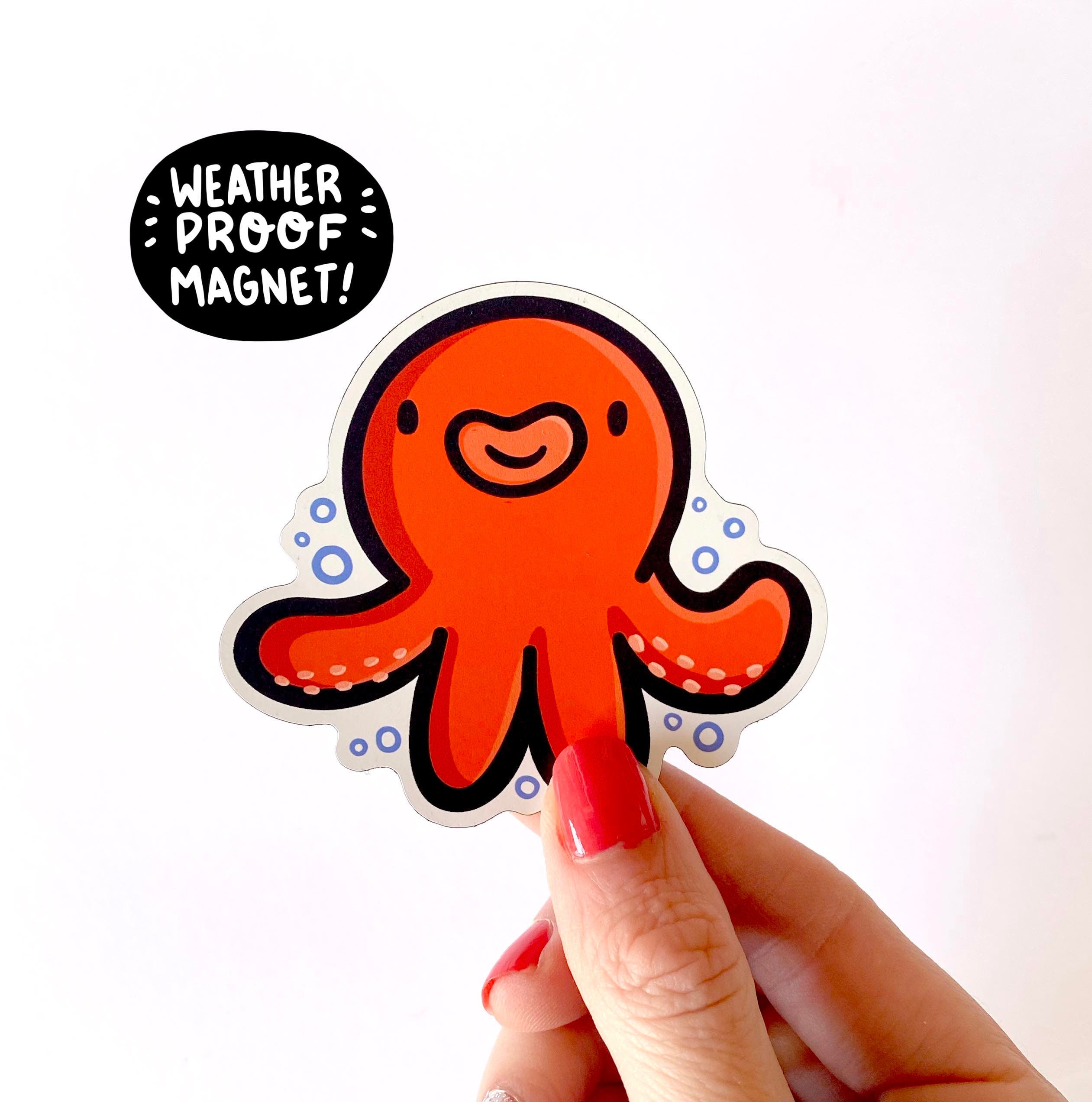 Red Octopus Magnet
