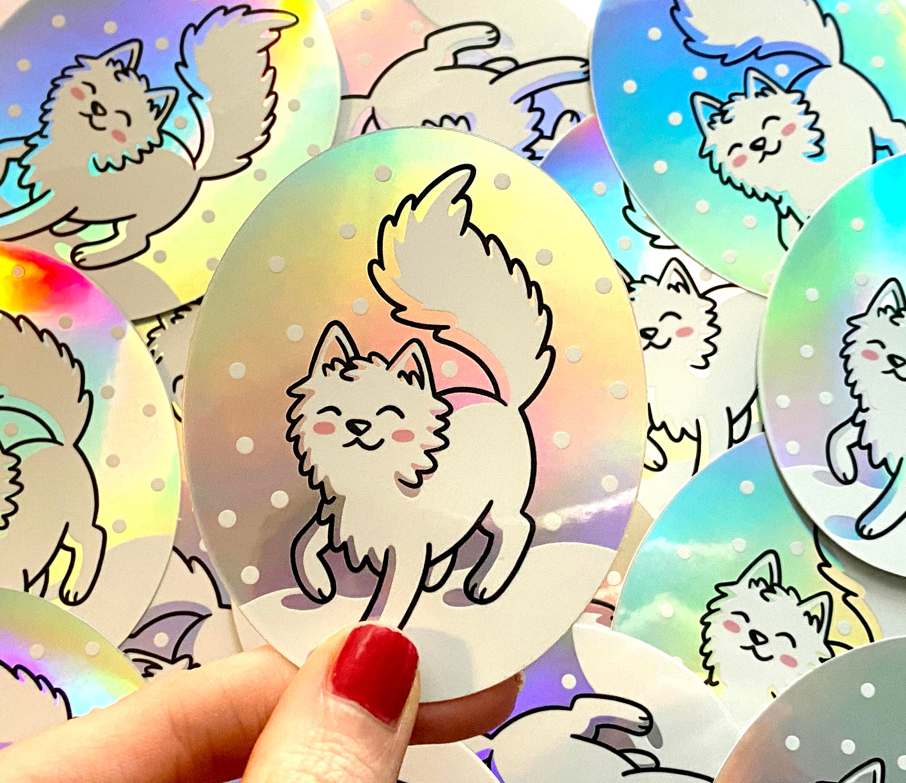 Arctic Fox Holographic Sticker