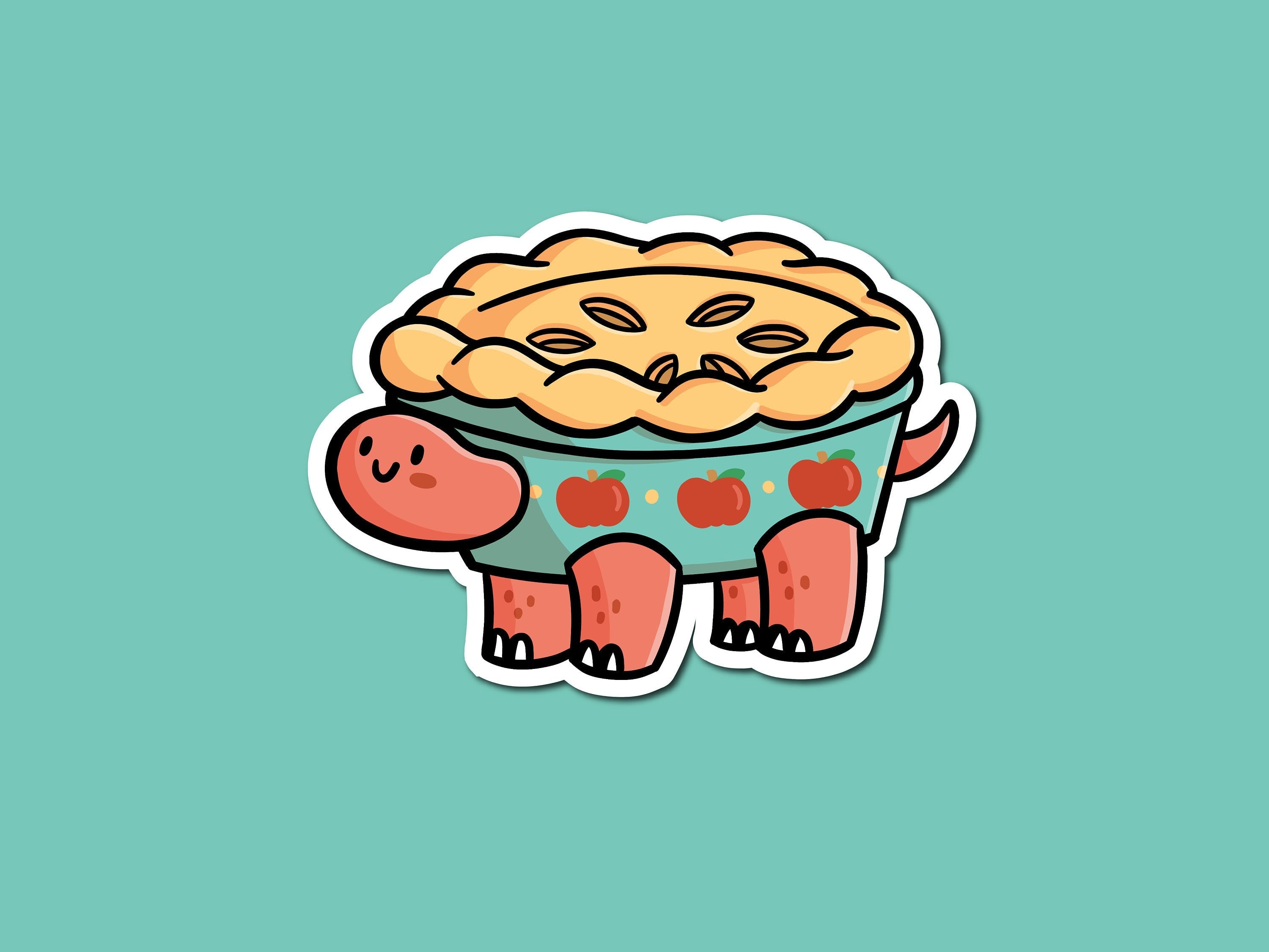 Apple Pie Turtle Sticker