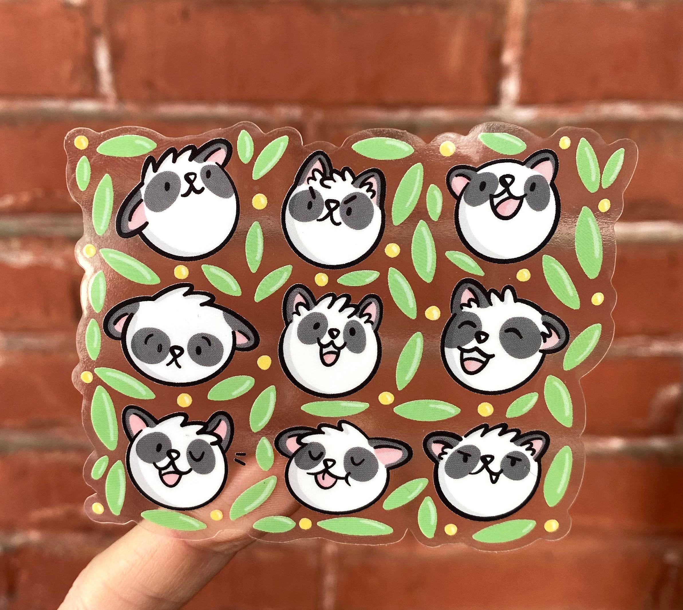 Pandas Clear Sticker