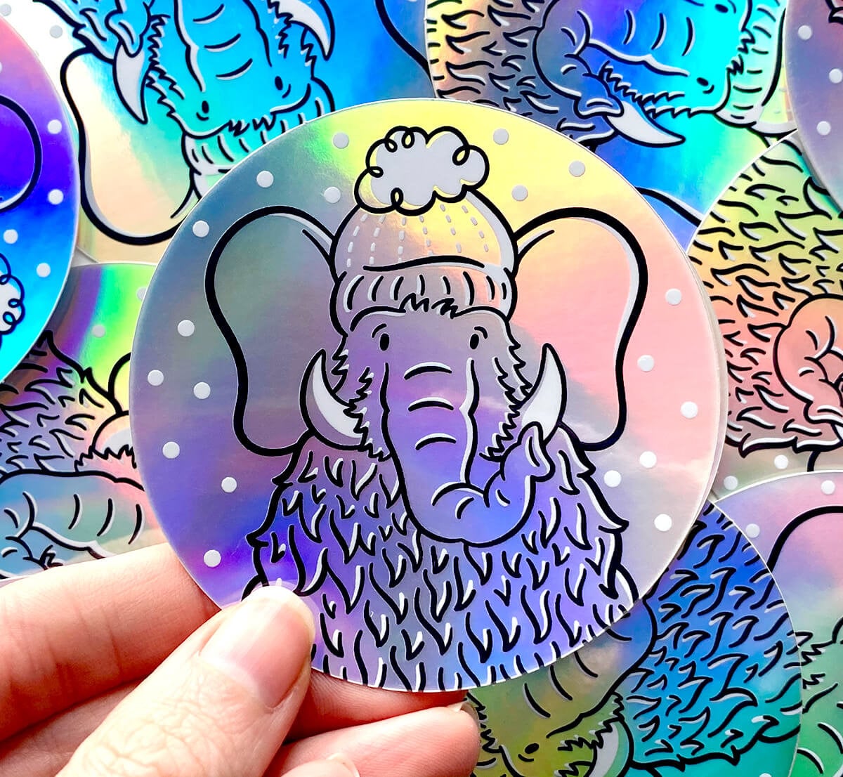Wooly Mammoth Holographic Sticker (Discontinued!)