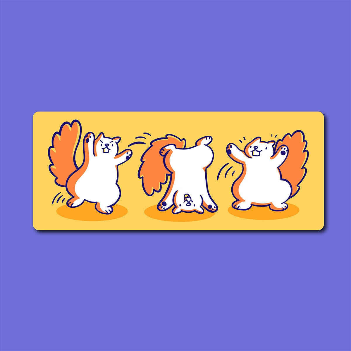 Cartwheeling Squirrel Sticker