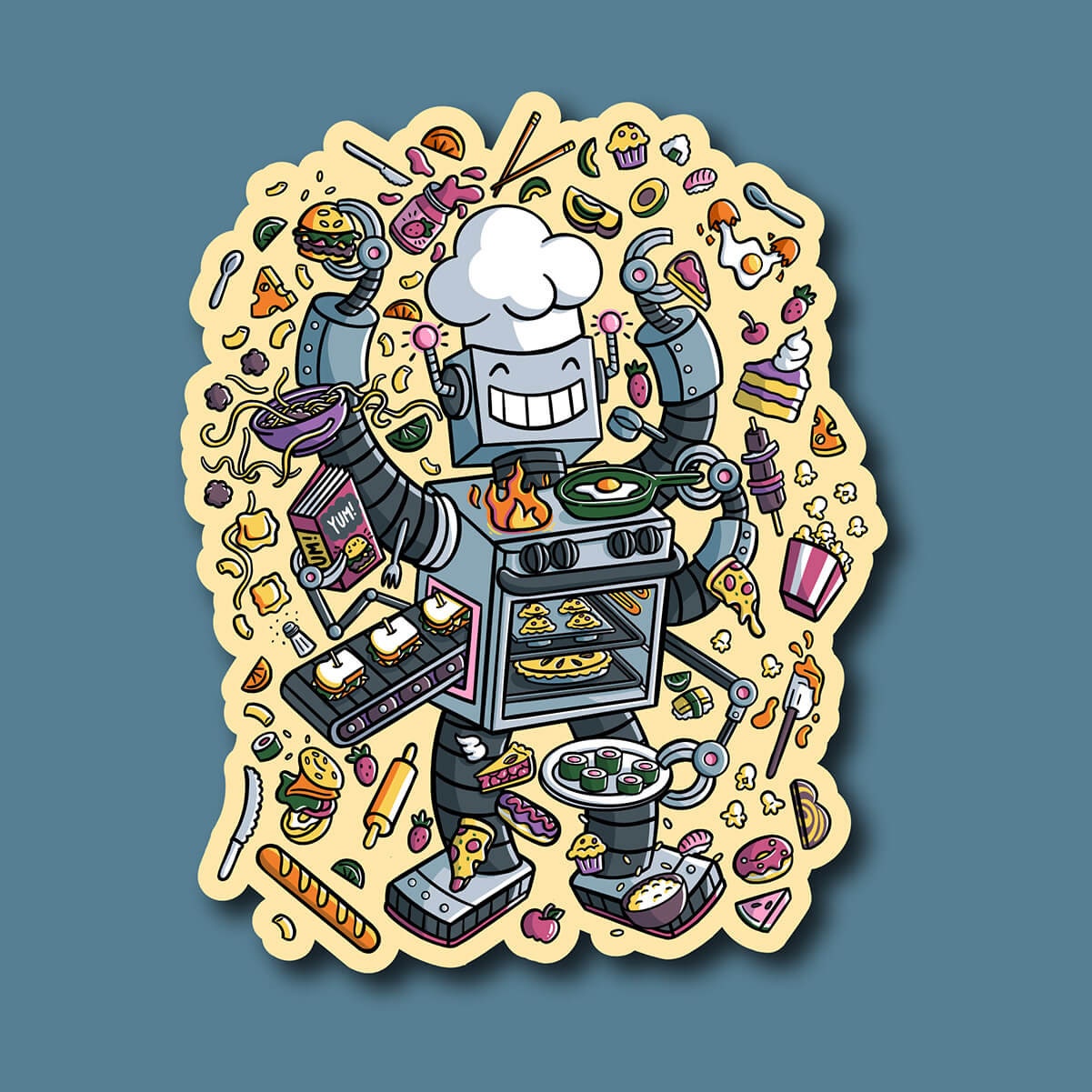 Robot Chef GIANT Sticker