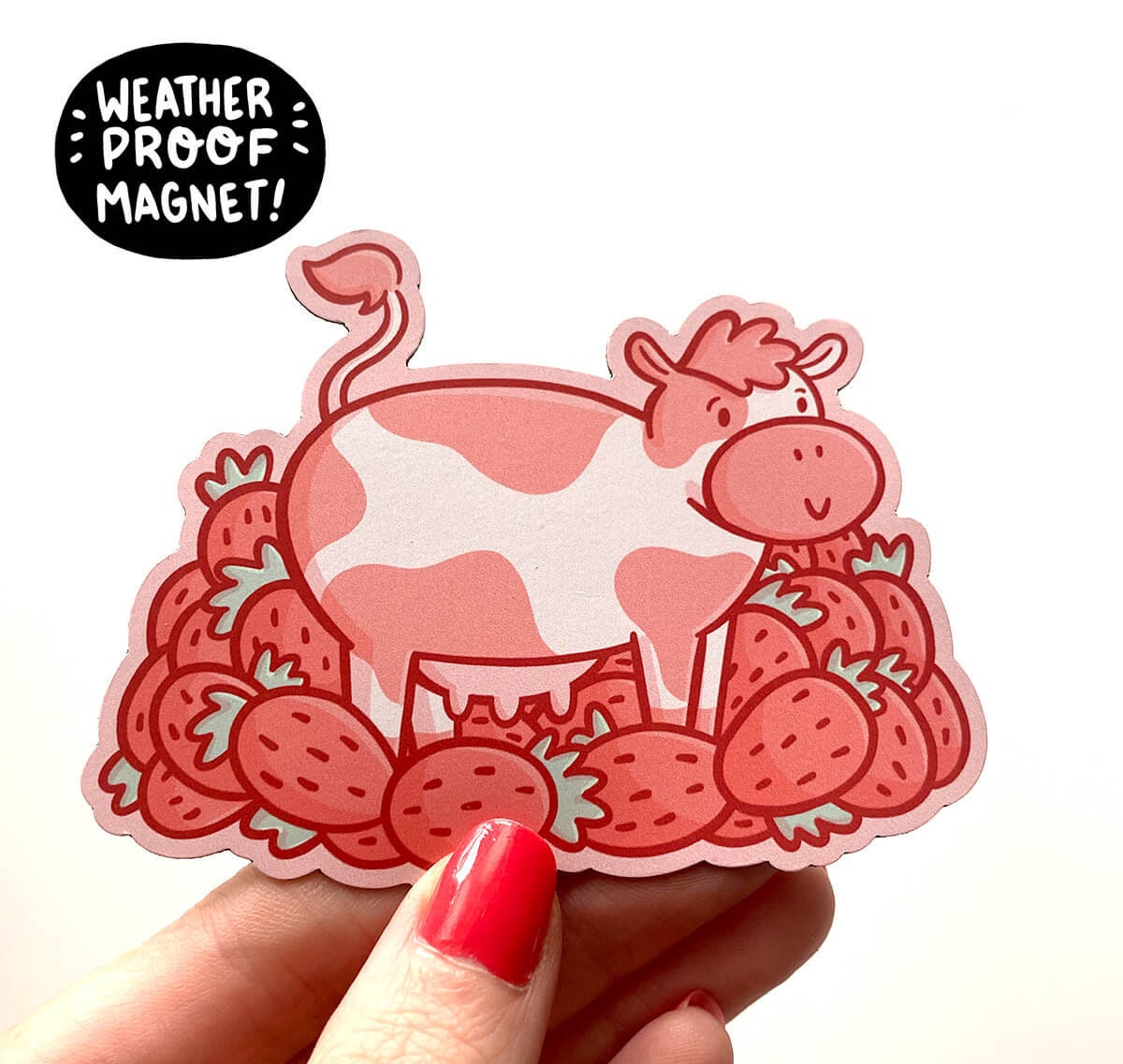 Strawberry Cow Magnet