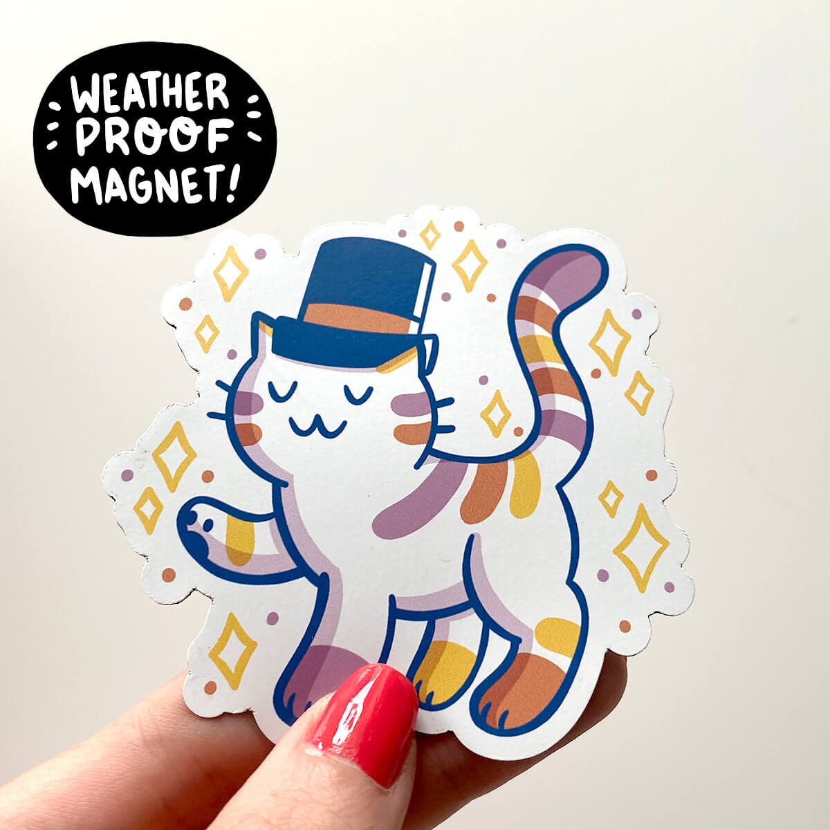 Top Hat Cat Magnet