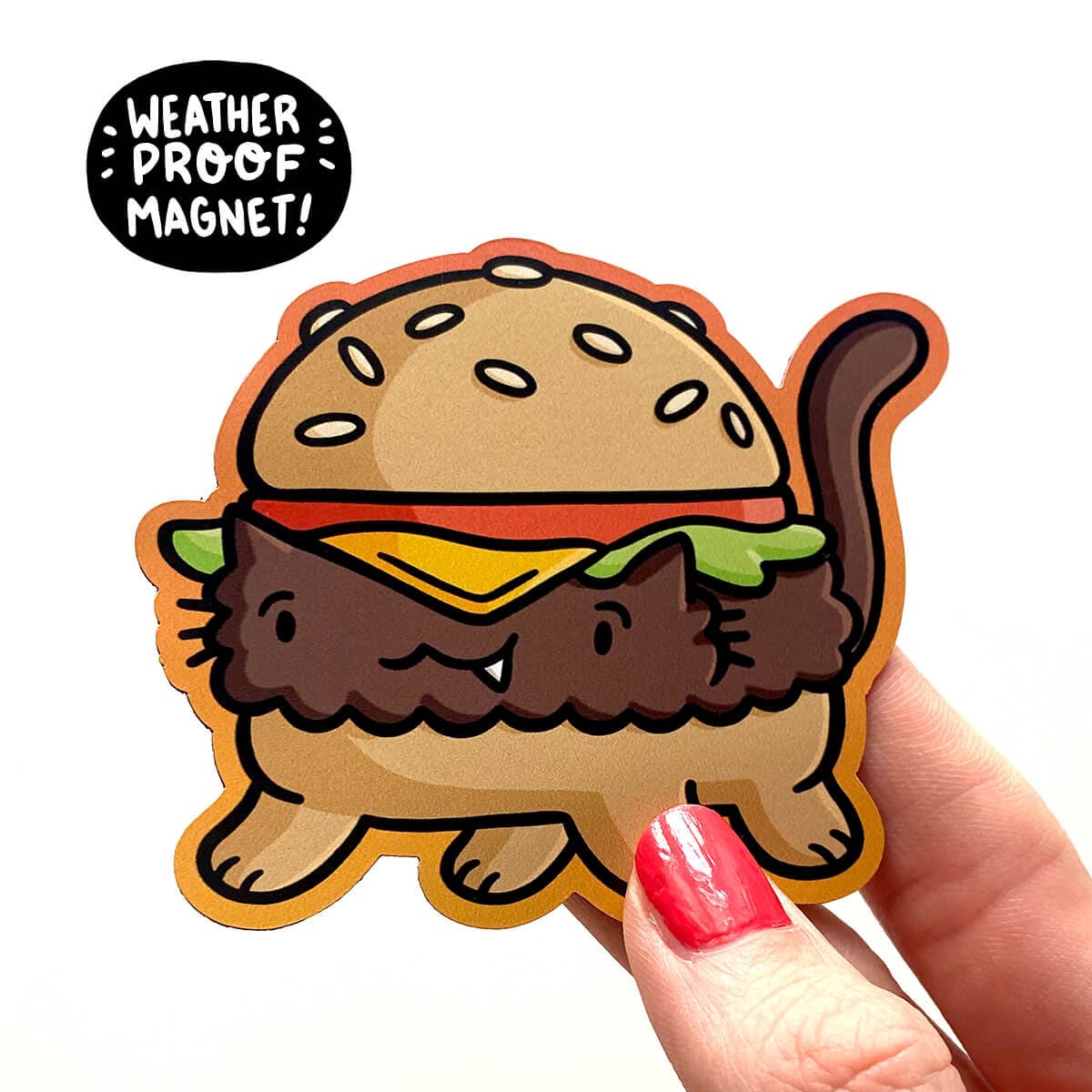 Burger Cat Magnet