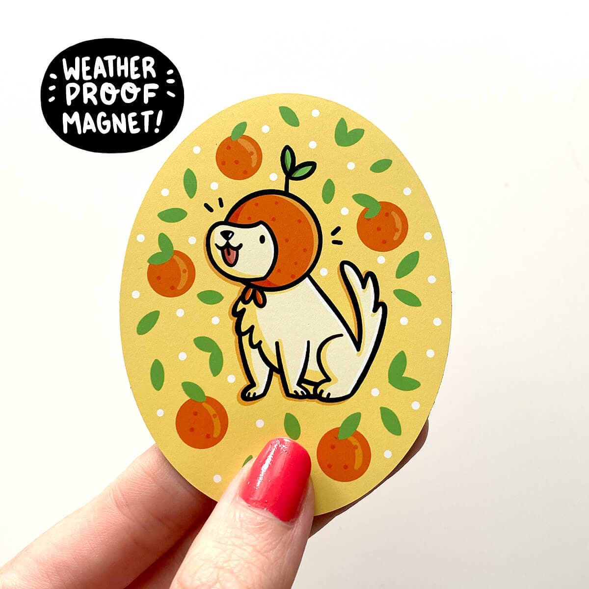 Orange Costume Dog Magnet