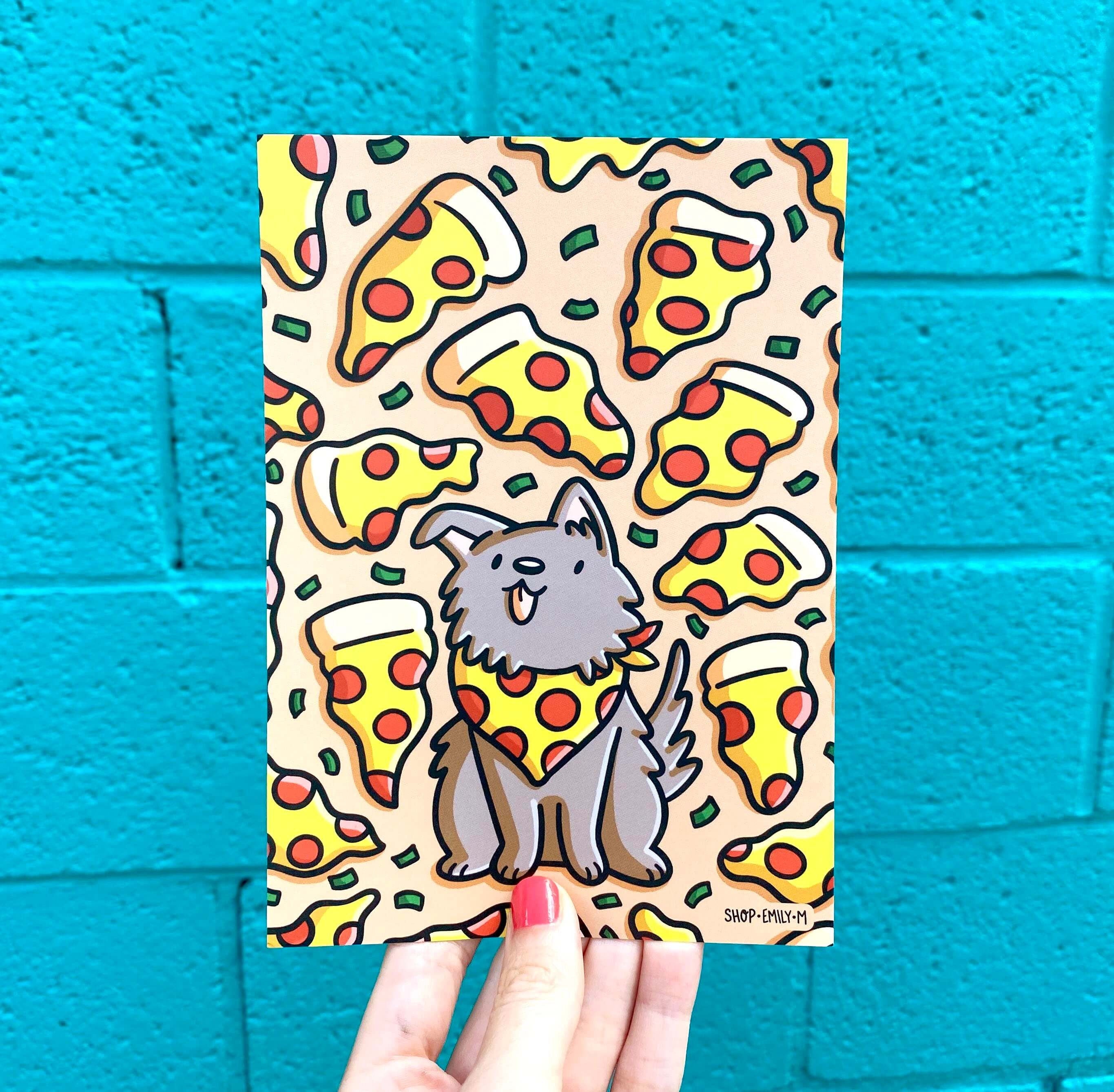 Pizza Dog Print