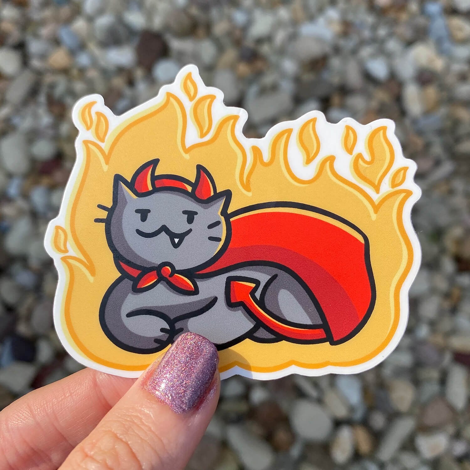 Devil Cat Sticker