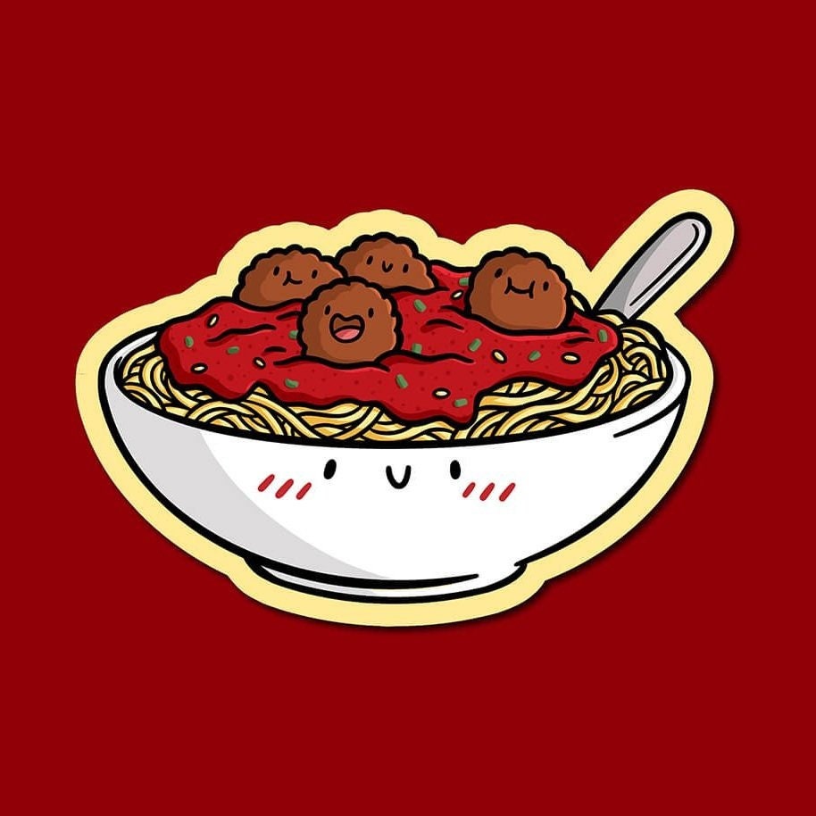Spaghetti & Meatballs Sticker
