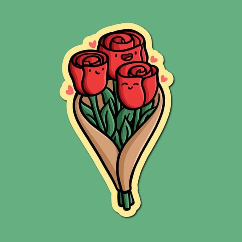 Bouquet of Roses Sticker
