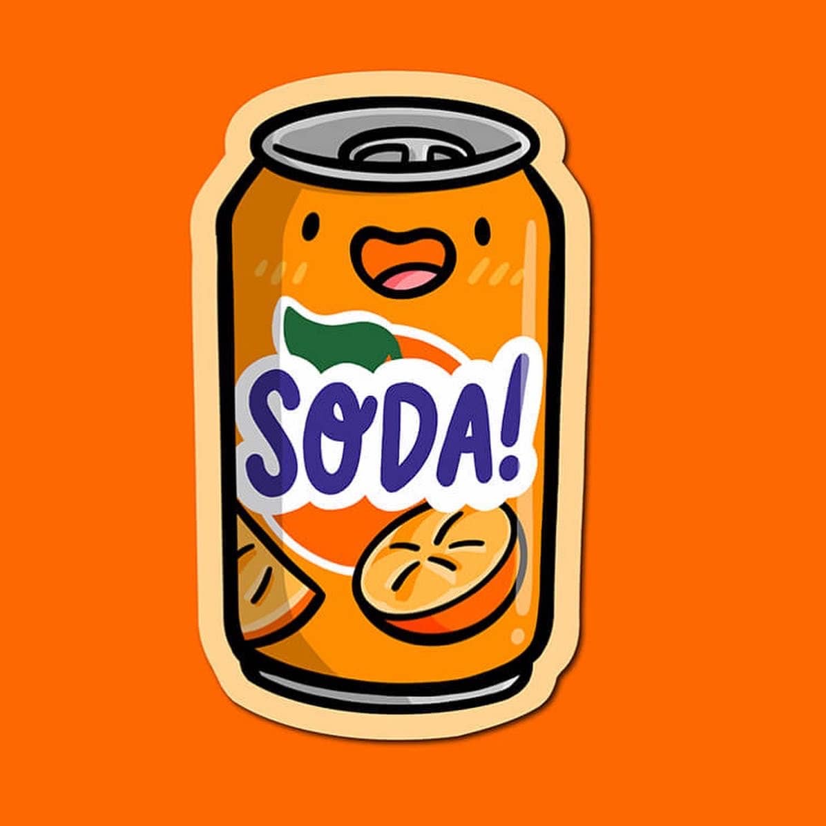 Orange Soda Sticker