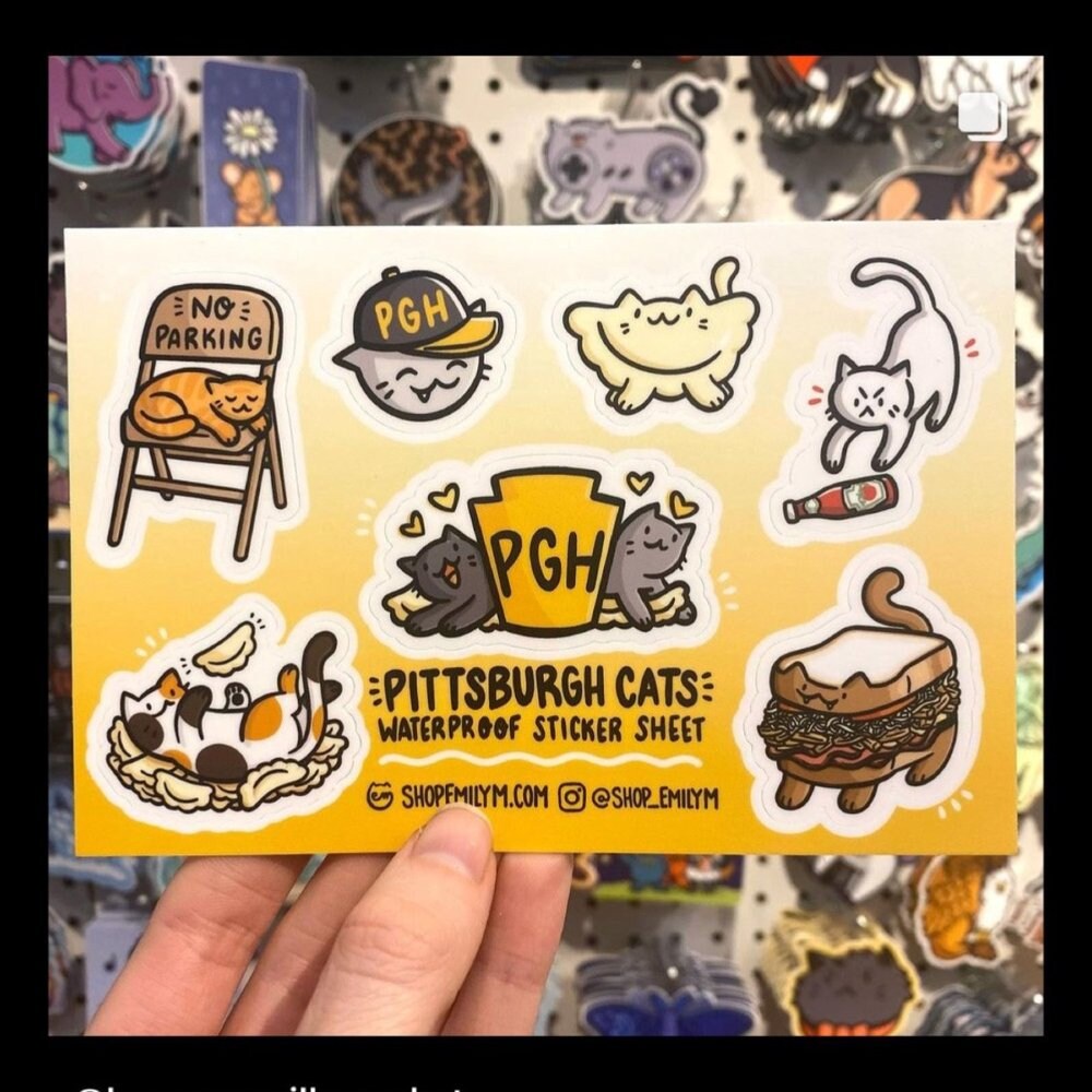 Pittsburgh Cats Sticker Sheet