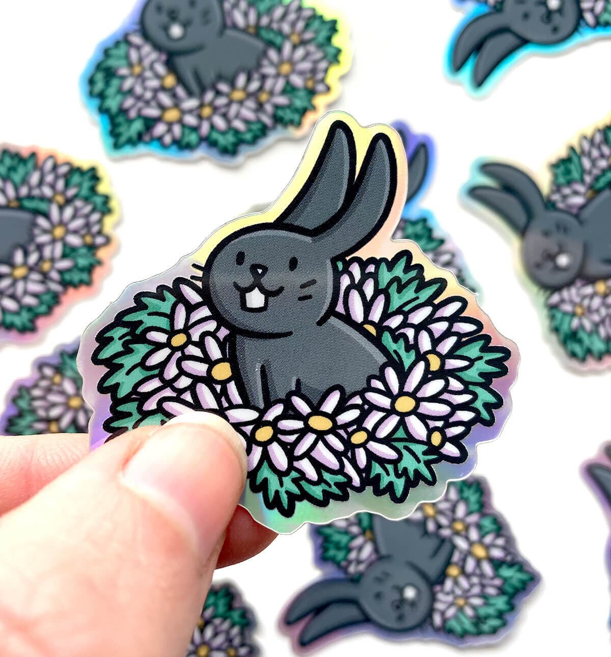 Bunny Holographic Mini Sticker