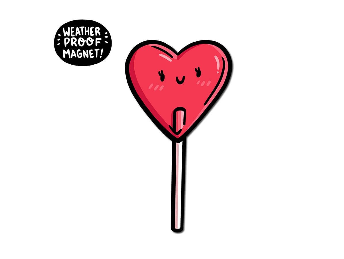 Heart Lollipop Magnet